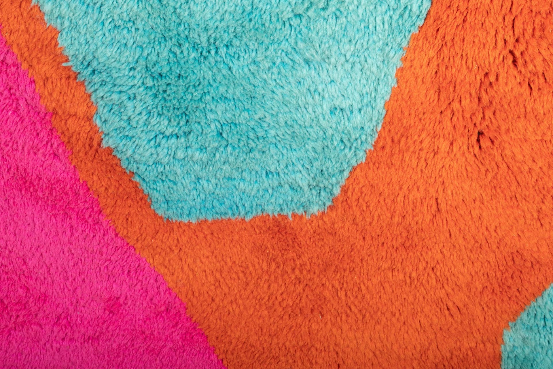 Turquoise Abstract Beni Mrirt Rug