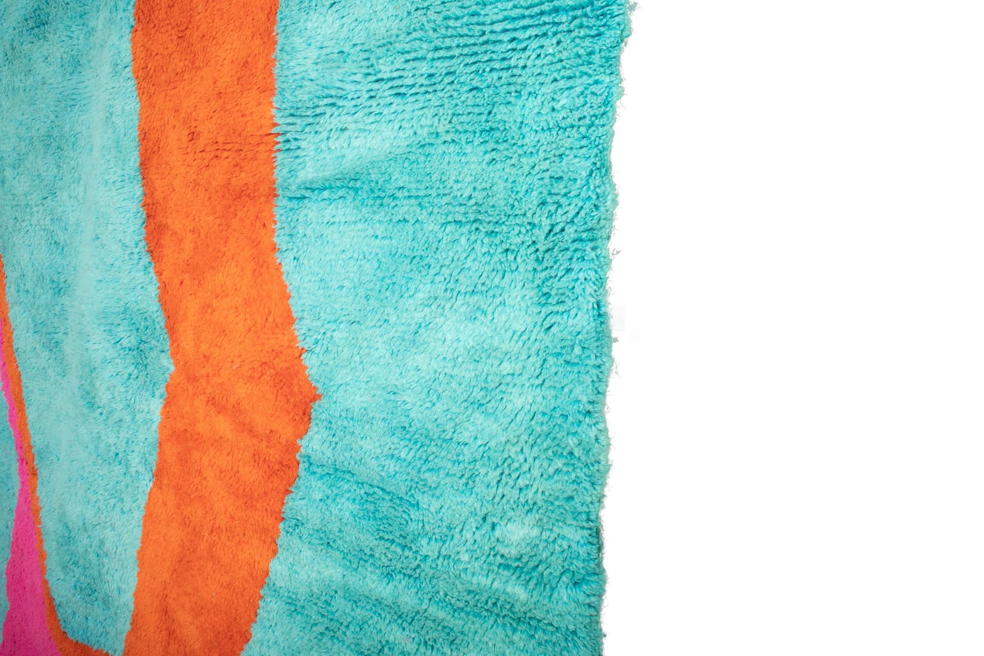 Turquoise Abstract Beni Mrirt Rug