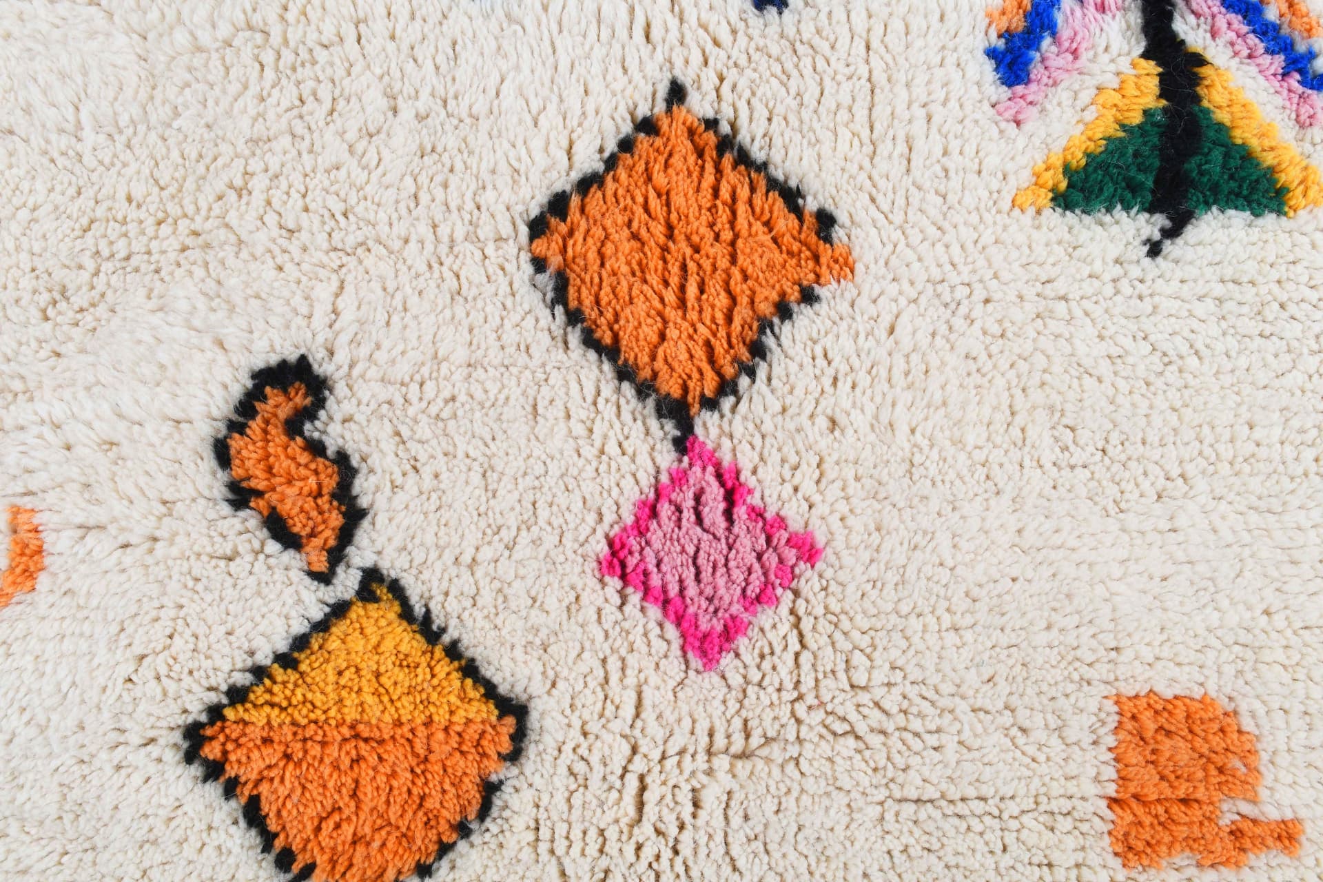 Cream Zigzag Azilal Rug