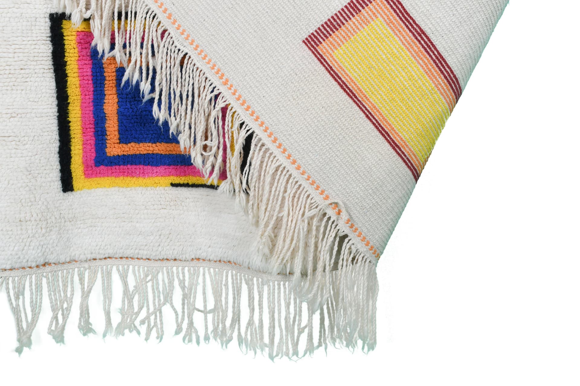 Ivory Framed Rectangle Beni Mrirt Rug