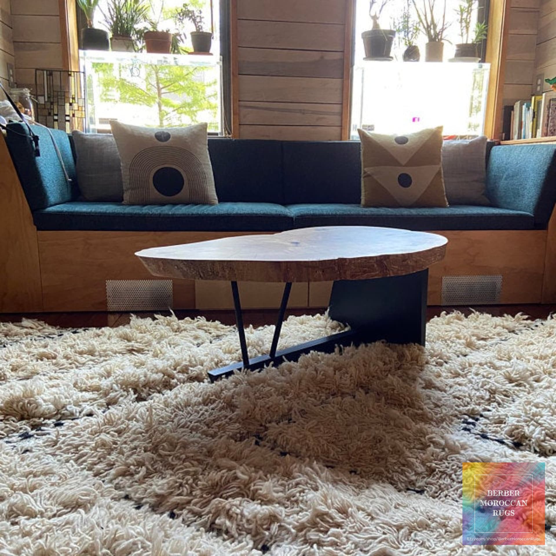 Fluffy Beni ourain rug, Authentic Moroccan rug, Berber carpet, Genuine Wool rug, Handmade rug, Beni ourain style, Area rug, Tapis berbere,