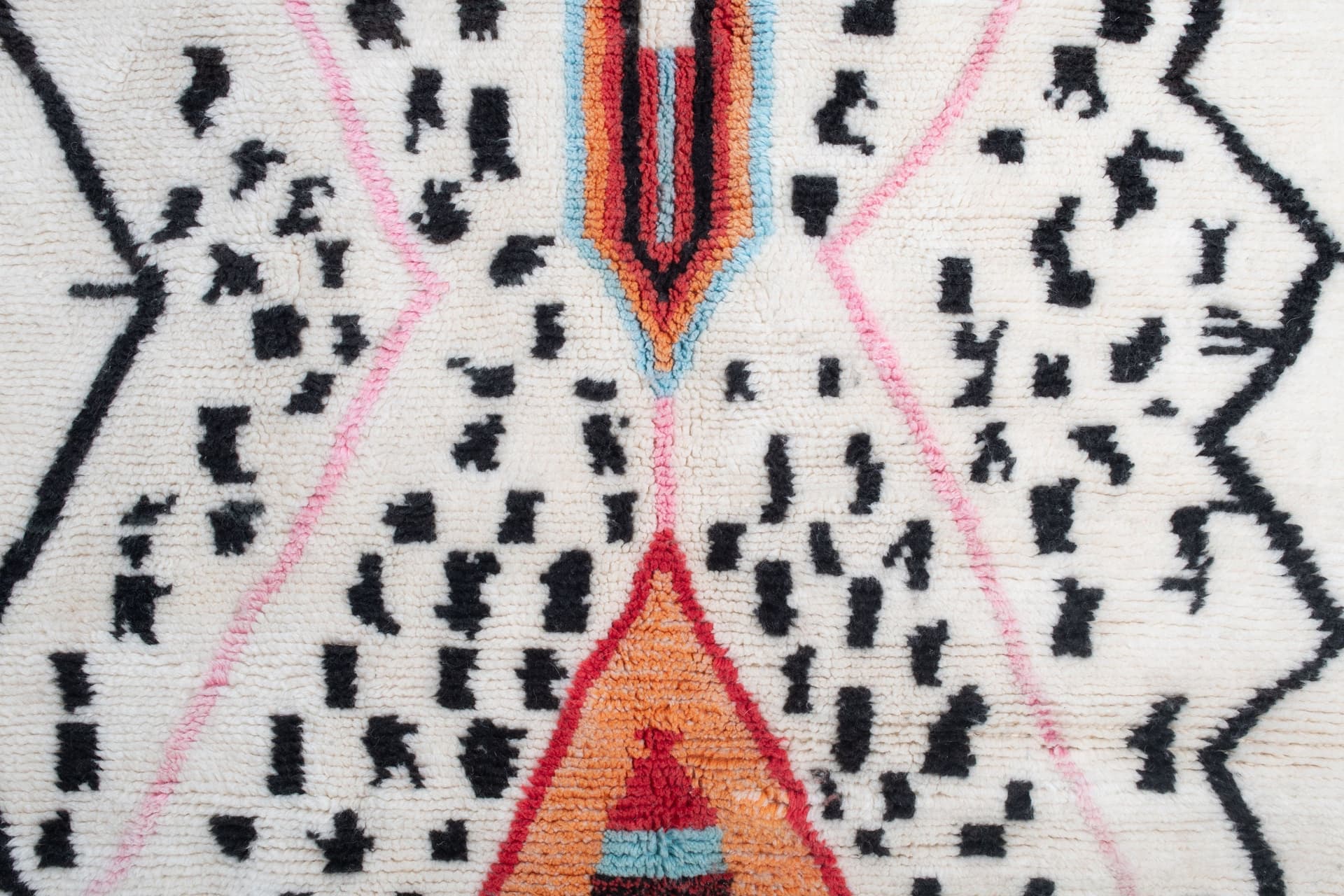Cream Pink Diamond Azilal Rug