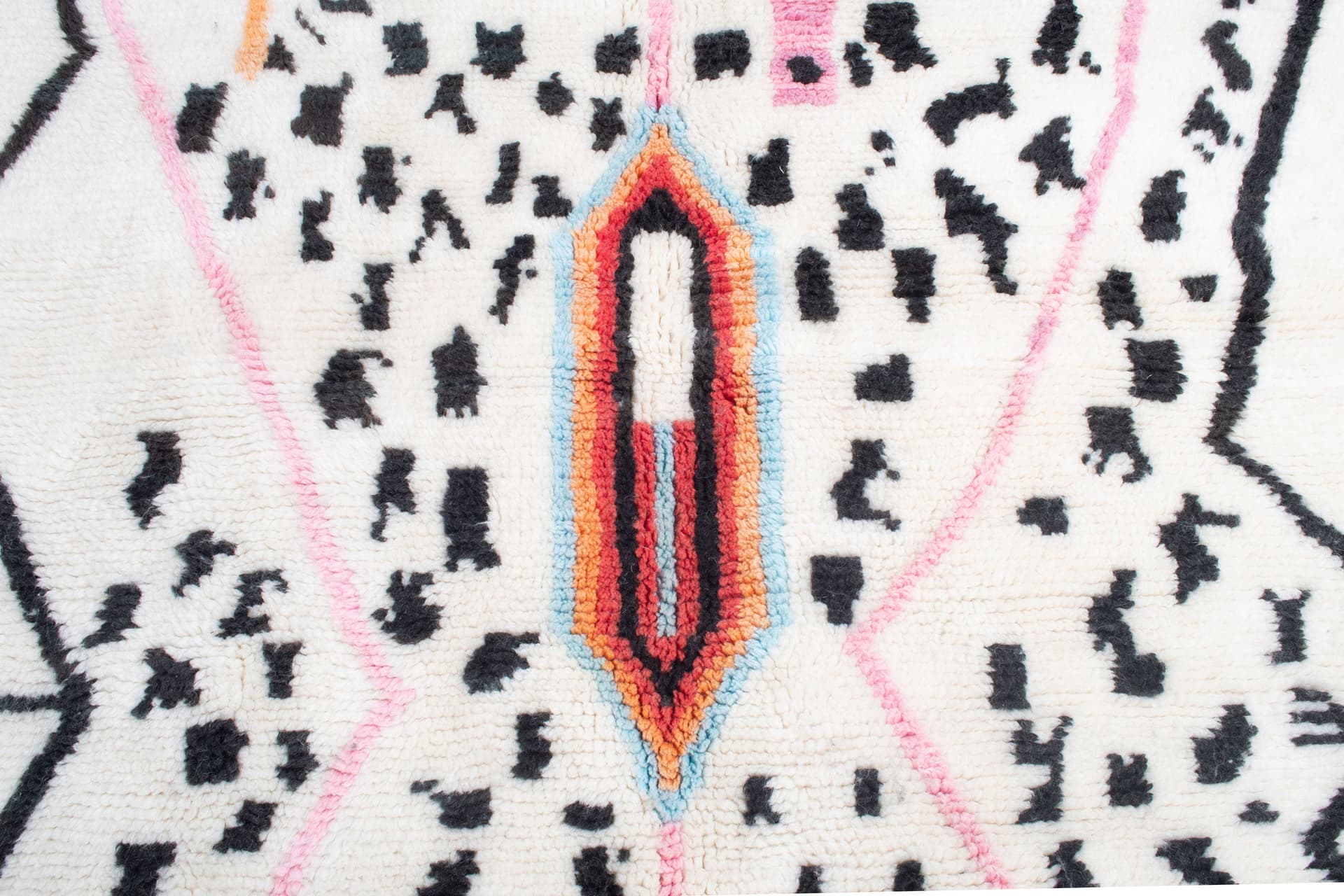 Cream Pink Diamond Azilal Rug