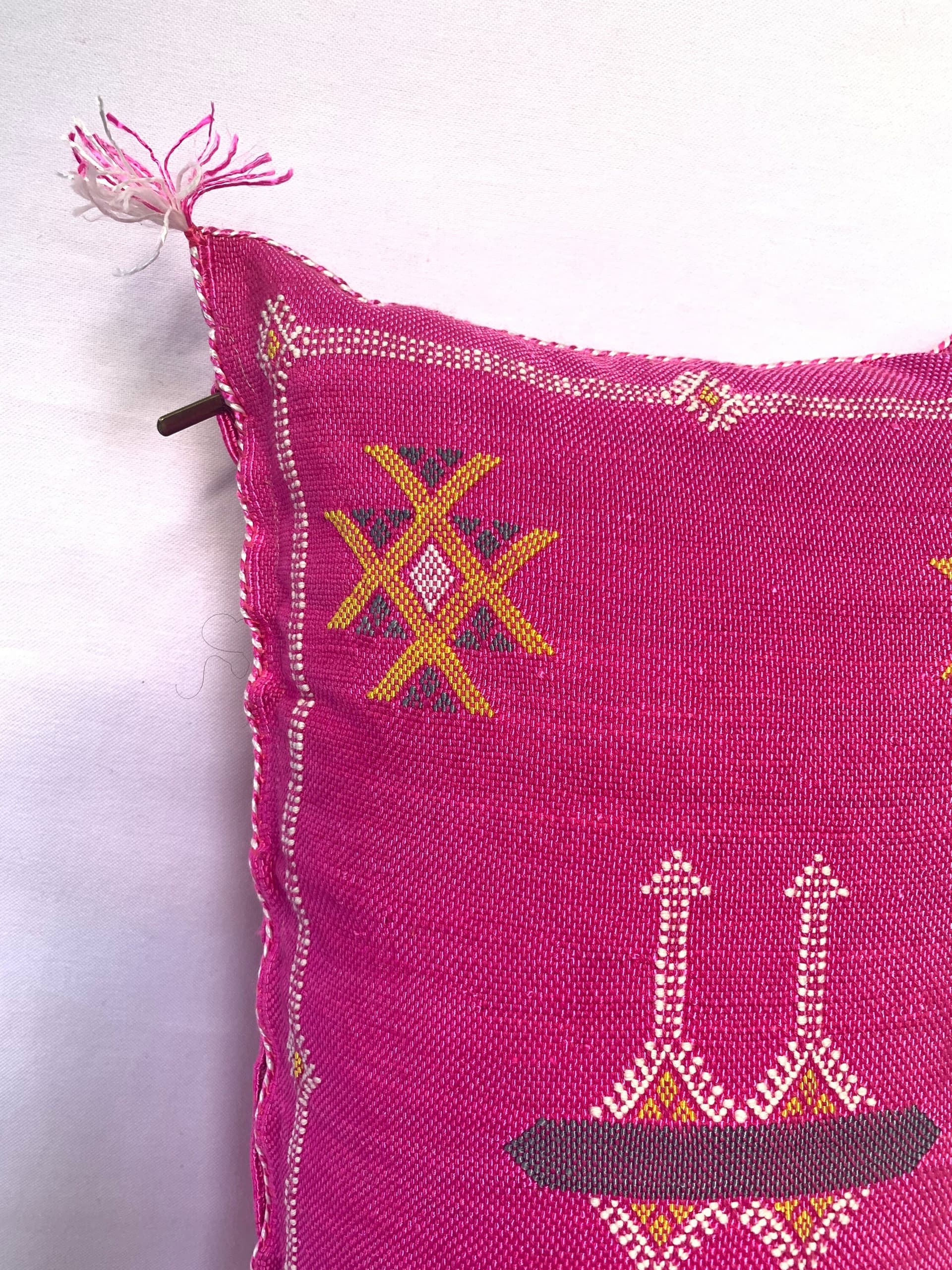 Pink Geometric Pillow