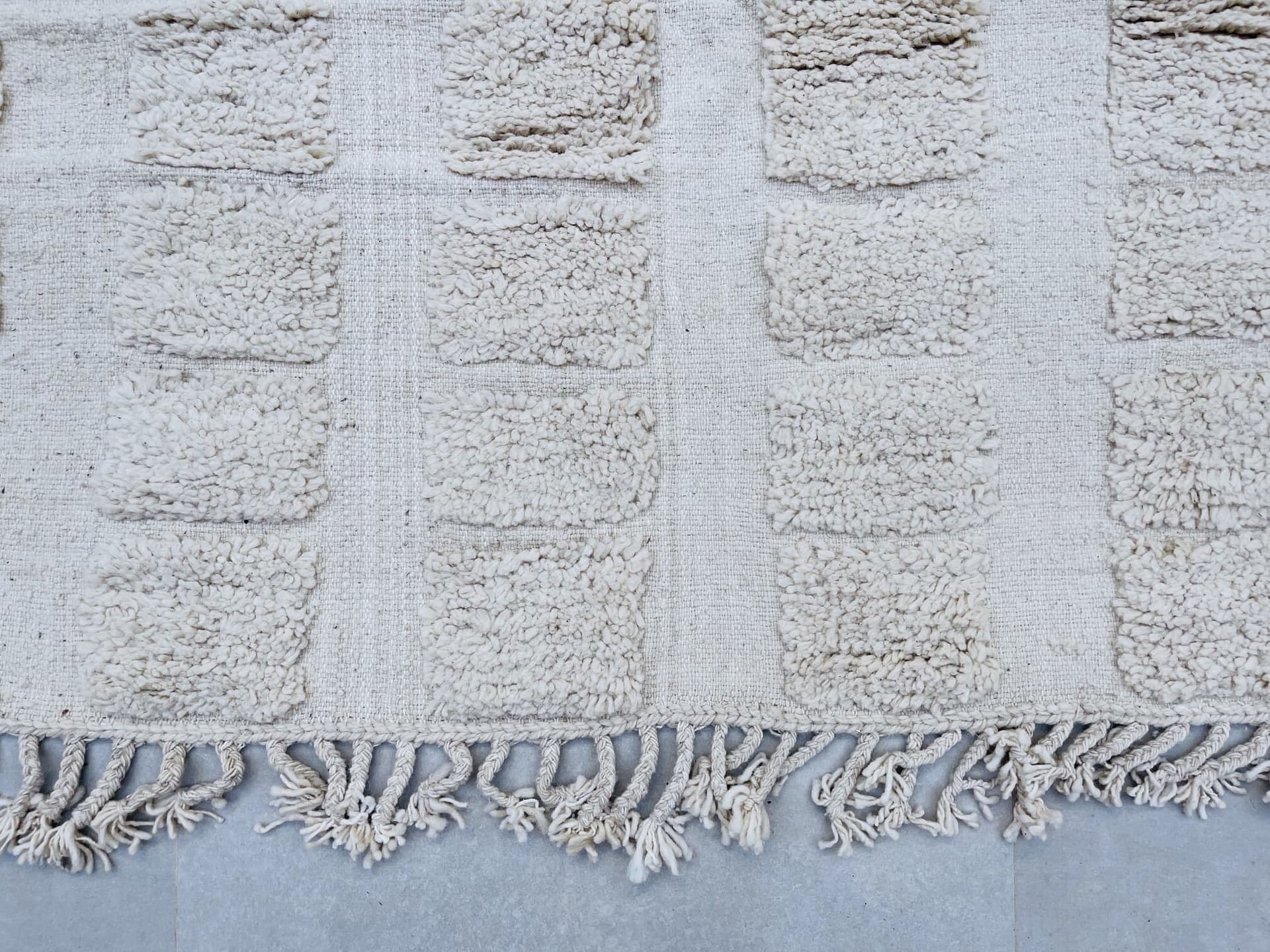 Neutral Grid Beni Ourain Rug