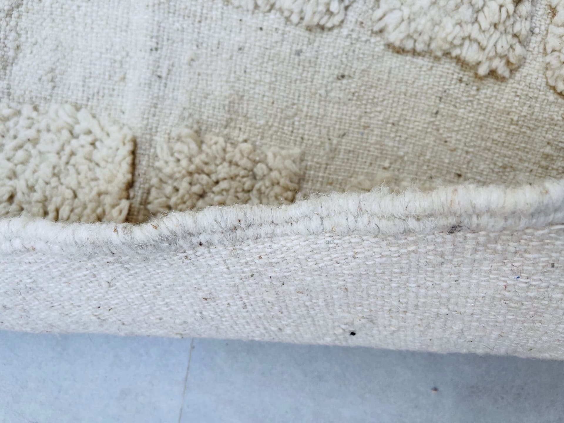 Neutral Grid Beni Ourain Rug