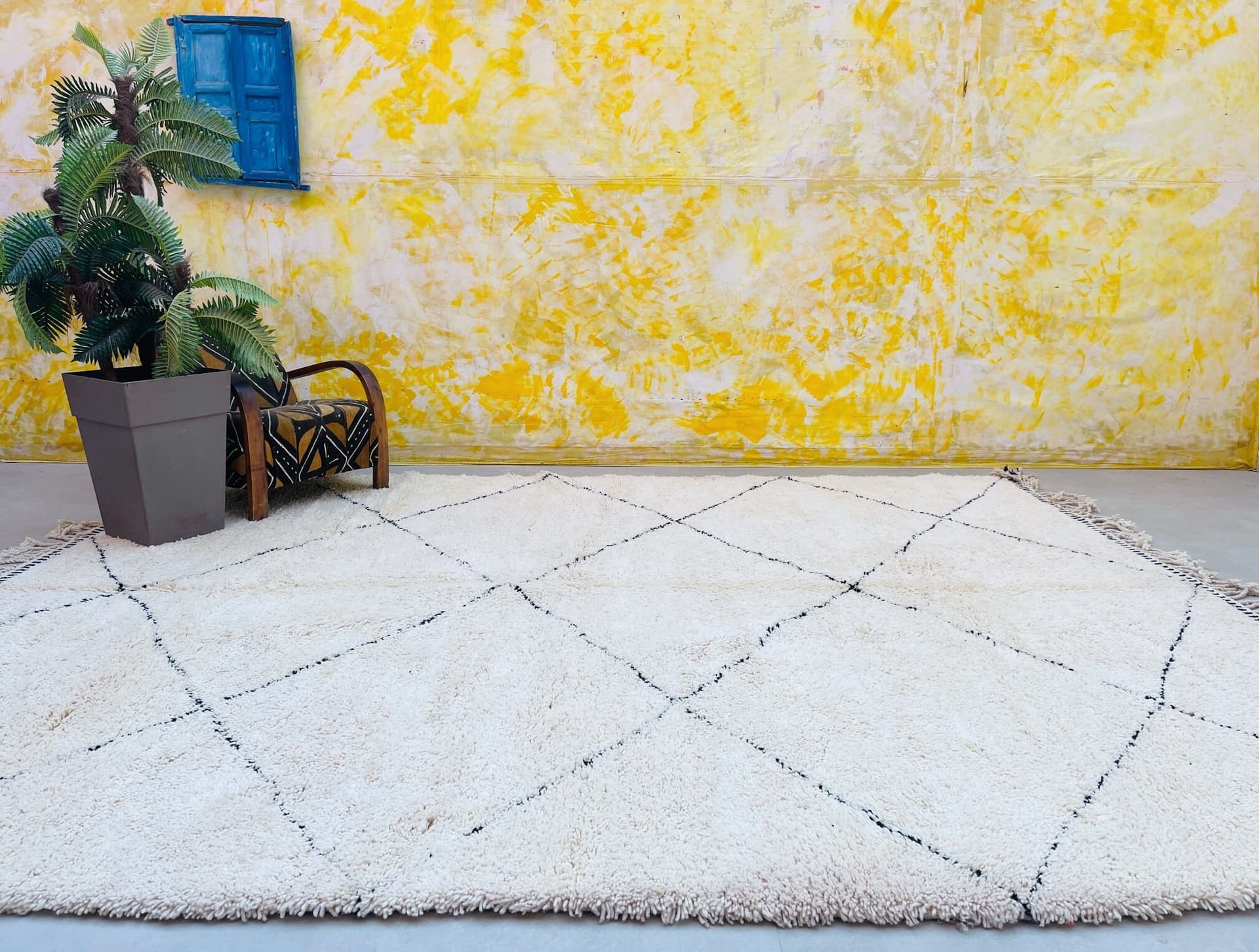Ivory Crossing Diamond Beni Ourain Rug