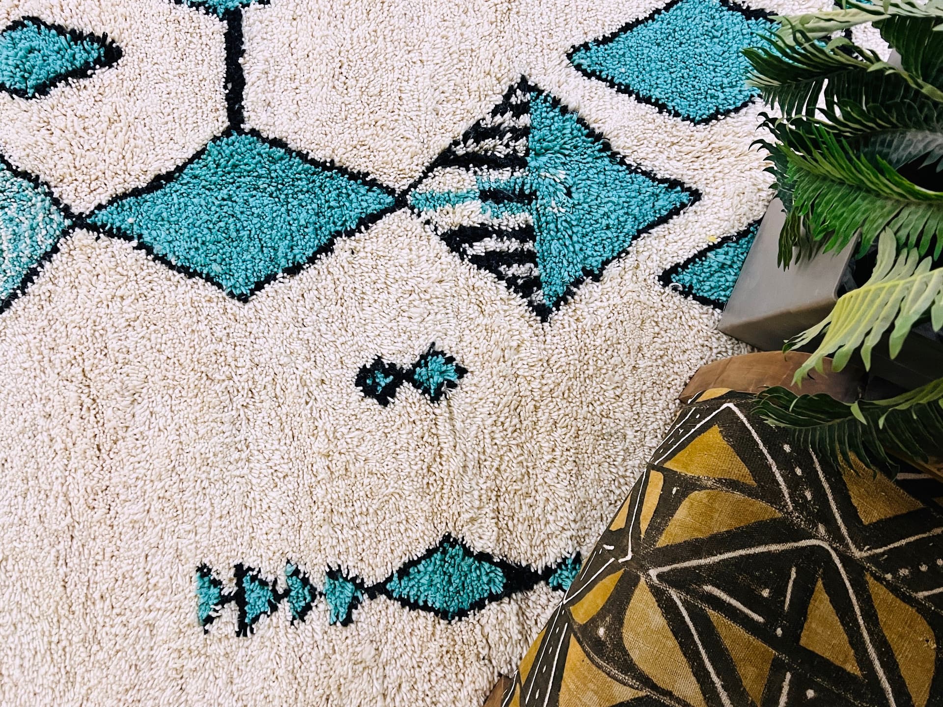 Moroccan Berber rug - Beni ourain rug - Custom area rug - handmade White rug