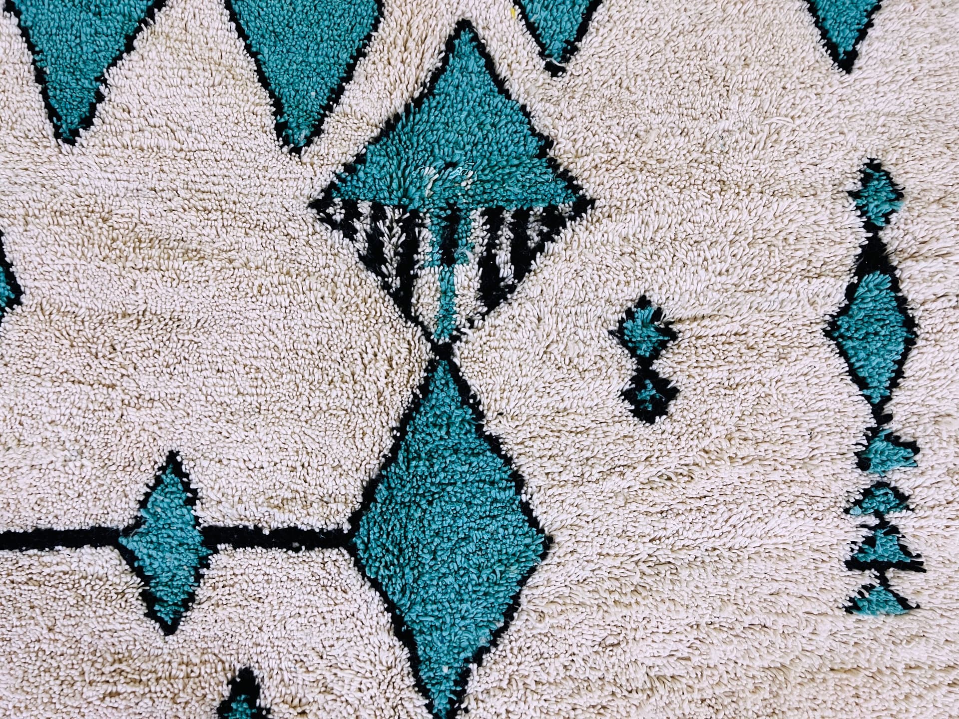 Moroccan Berber rug - Beni ourain rug - Custom area rug - handmade White rug