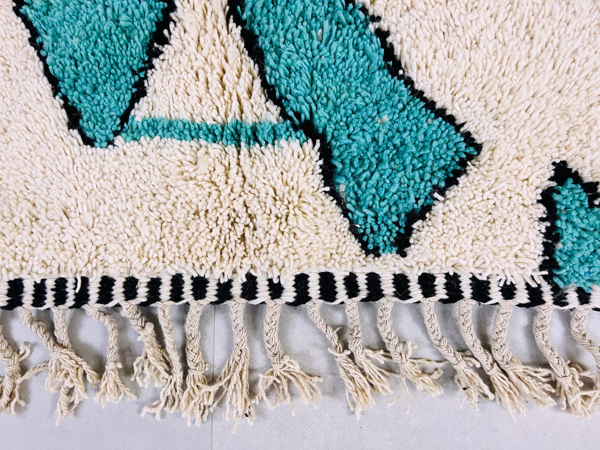 Moroccan Berber rug - Beni ourain rug - Custom area rug - handmade White rug