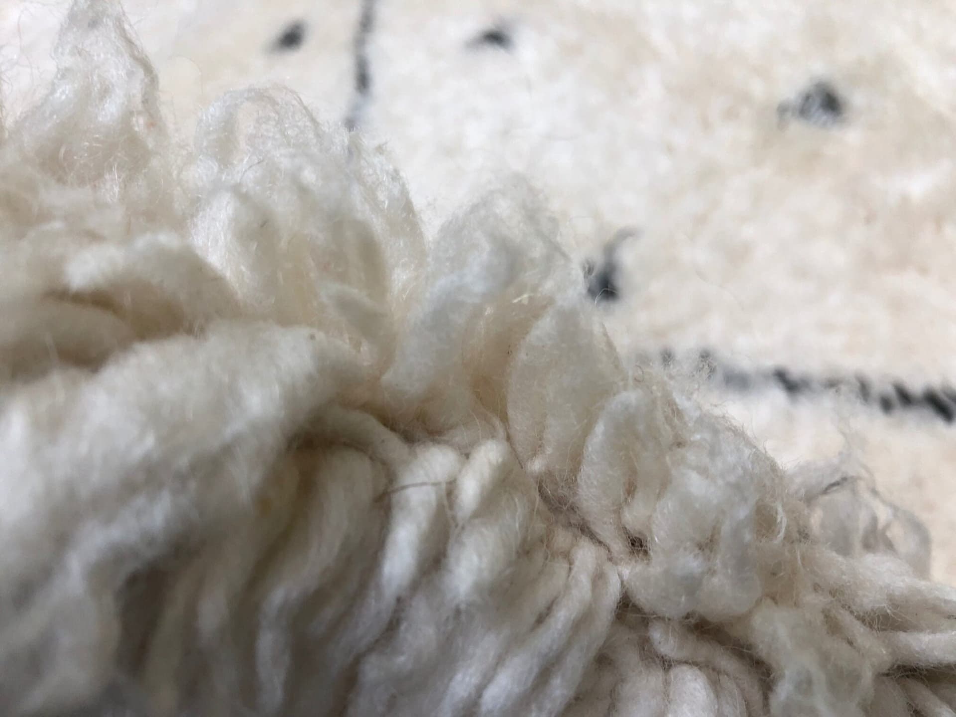 Ivory Speckled Diamond Beni Ourain Rug