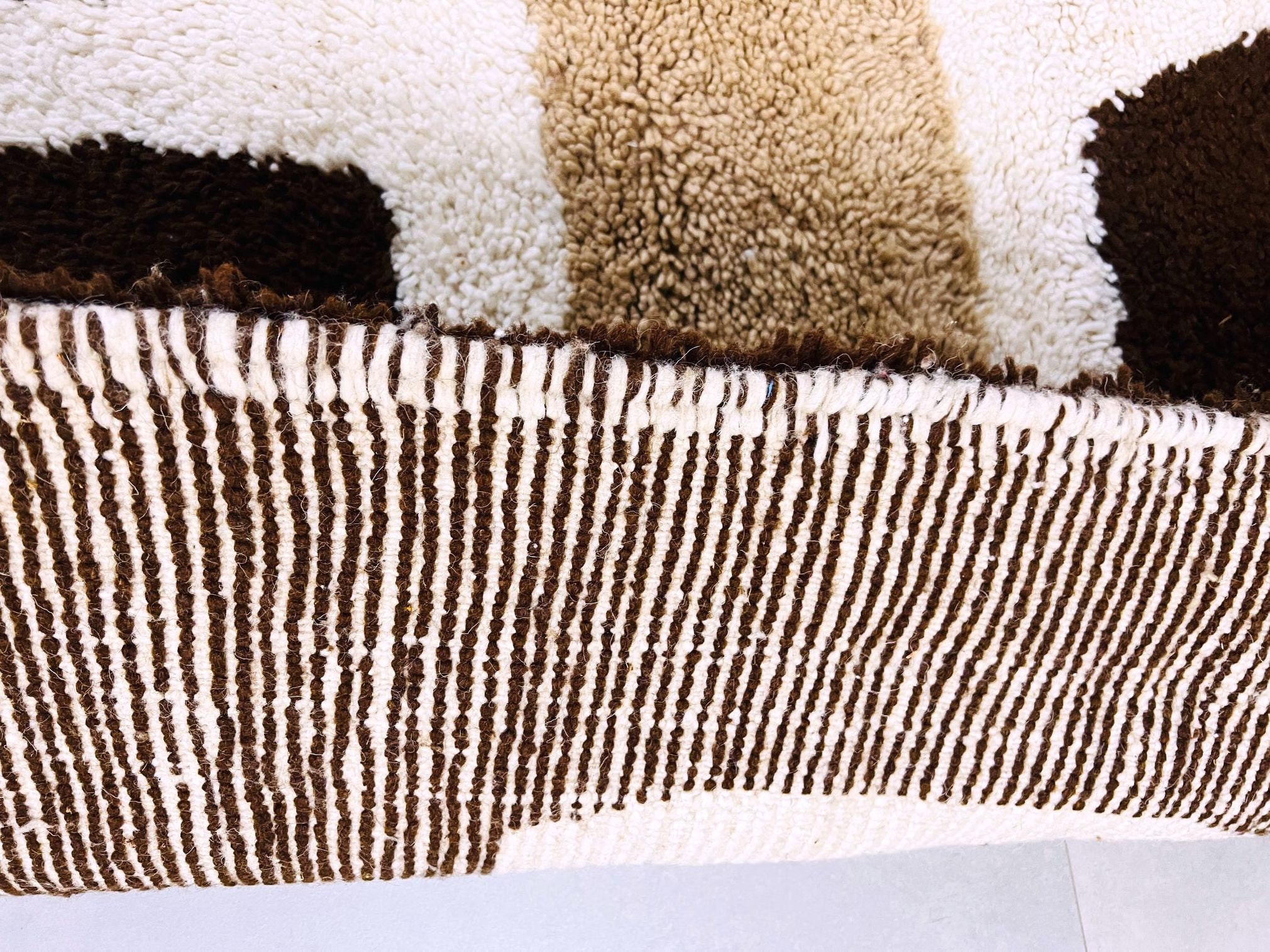 Brown Geometric Beni Ourain Rug