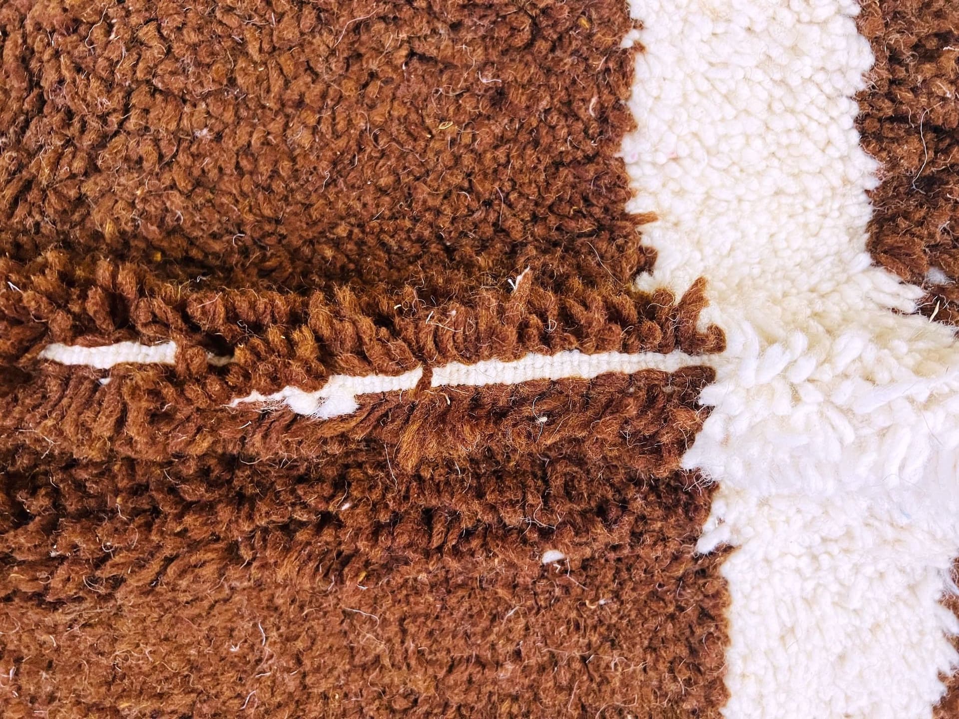Brown Geometric Beni Ourain Rug