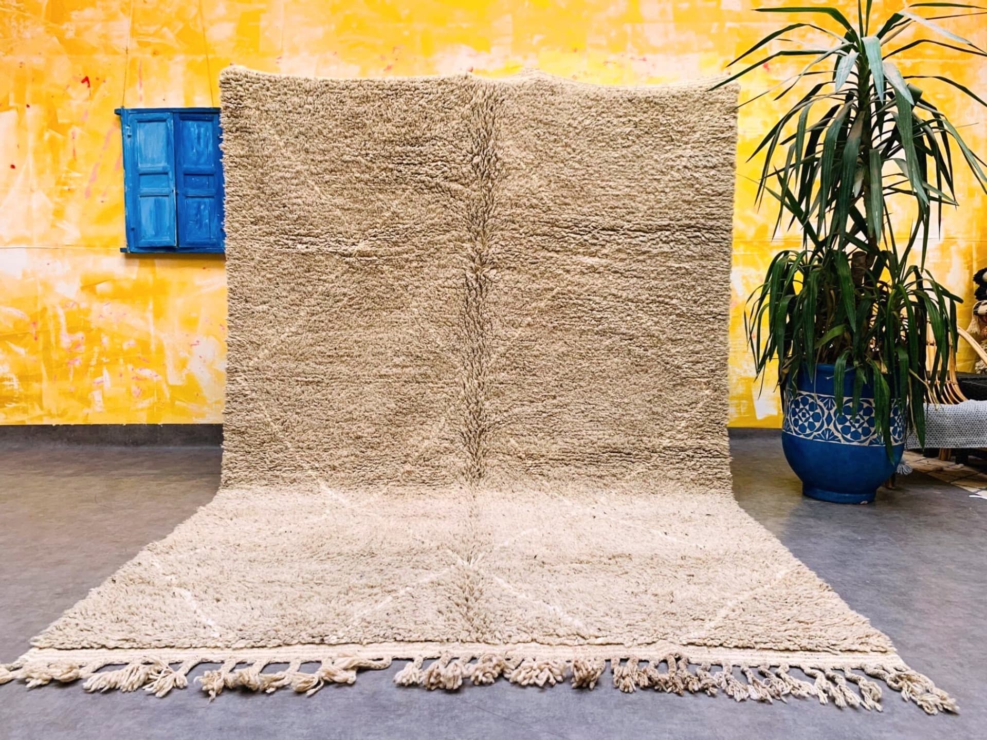 Ivory Tassel Beni Ourain Rug