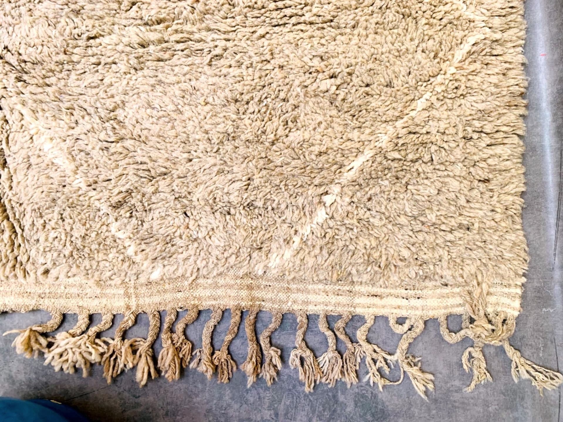 Ivory Tassel Beni Ourain Rug