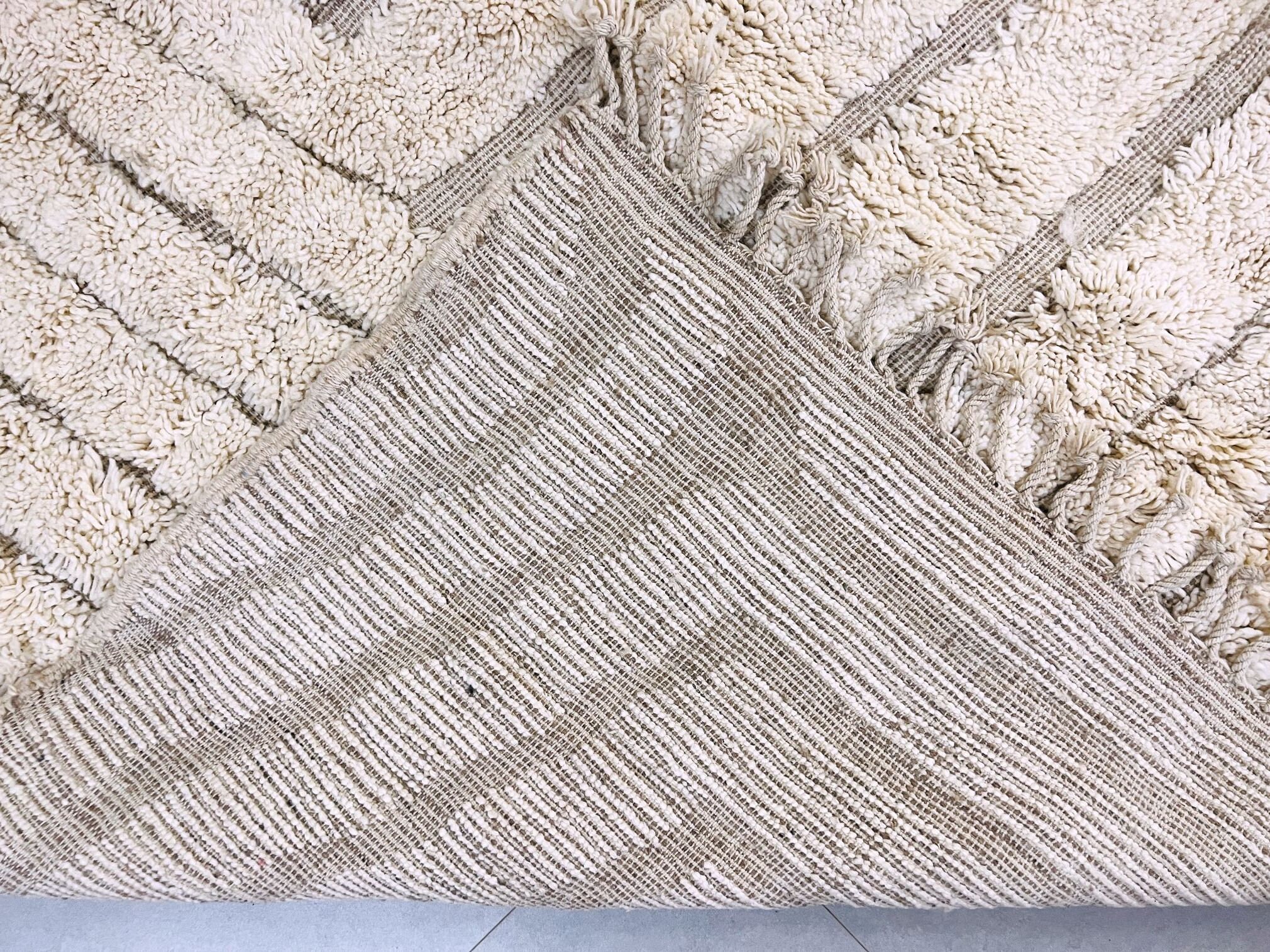 Ivory Tiered Beni Ourain Rug