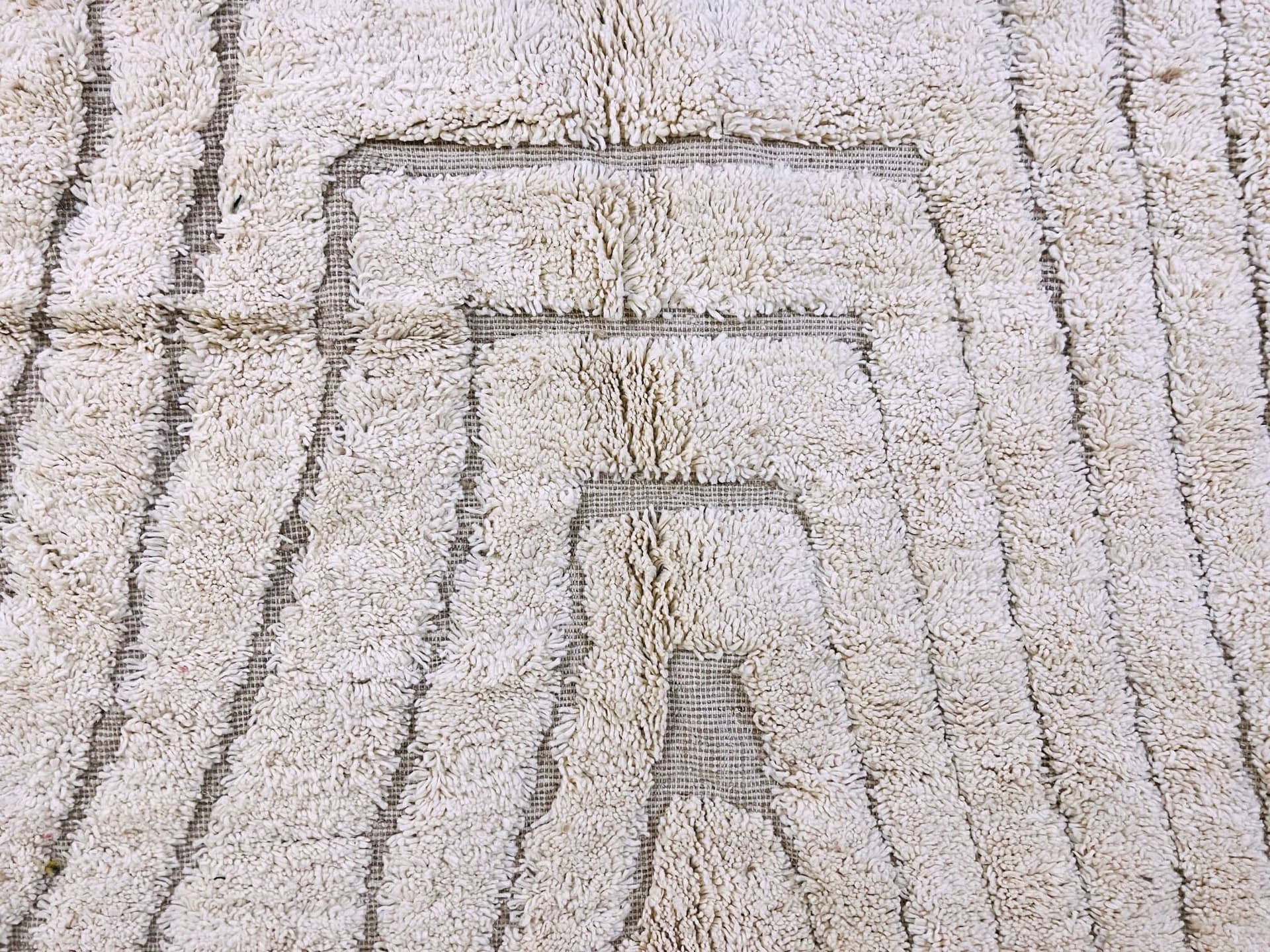 Ivory Tiered Beni Ourain Rug