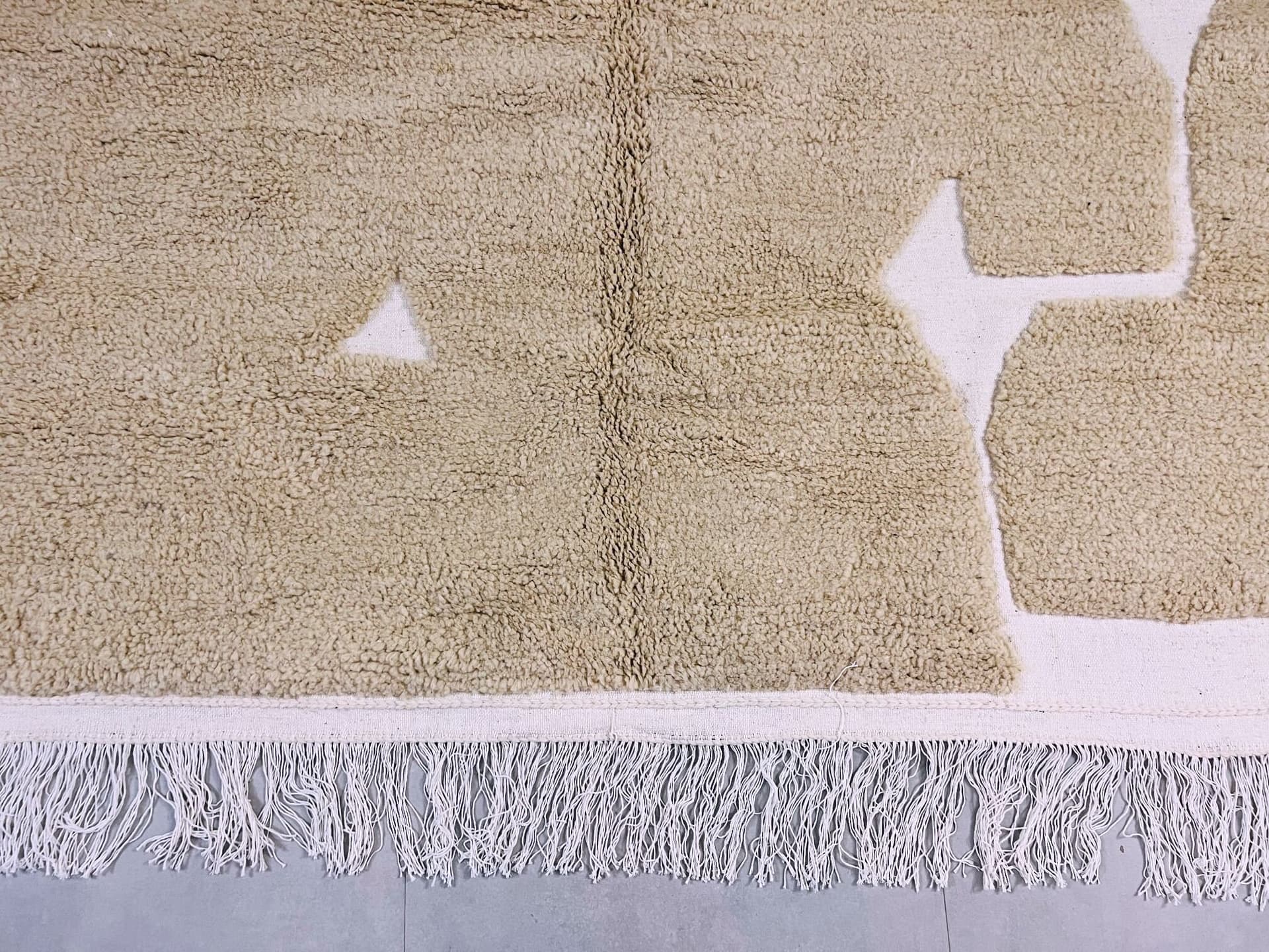 Ivory Abstract Beni Ourain Rug