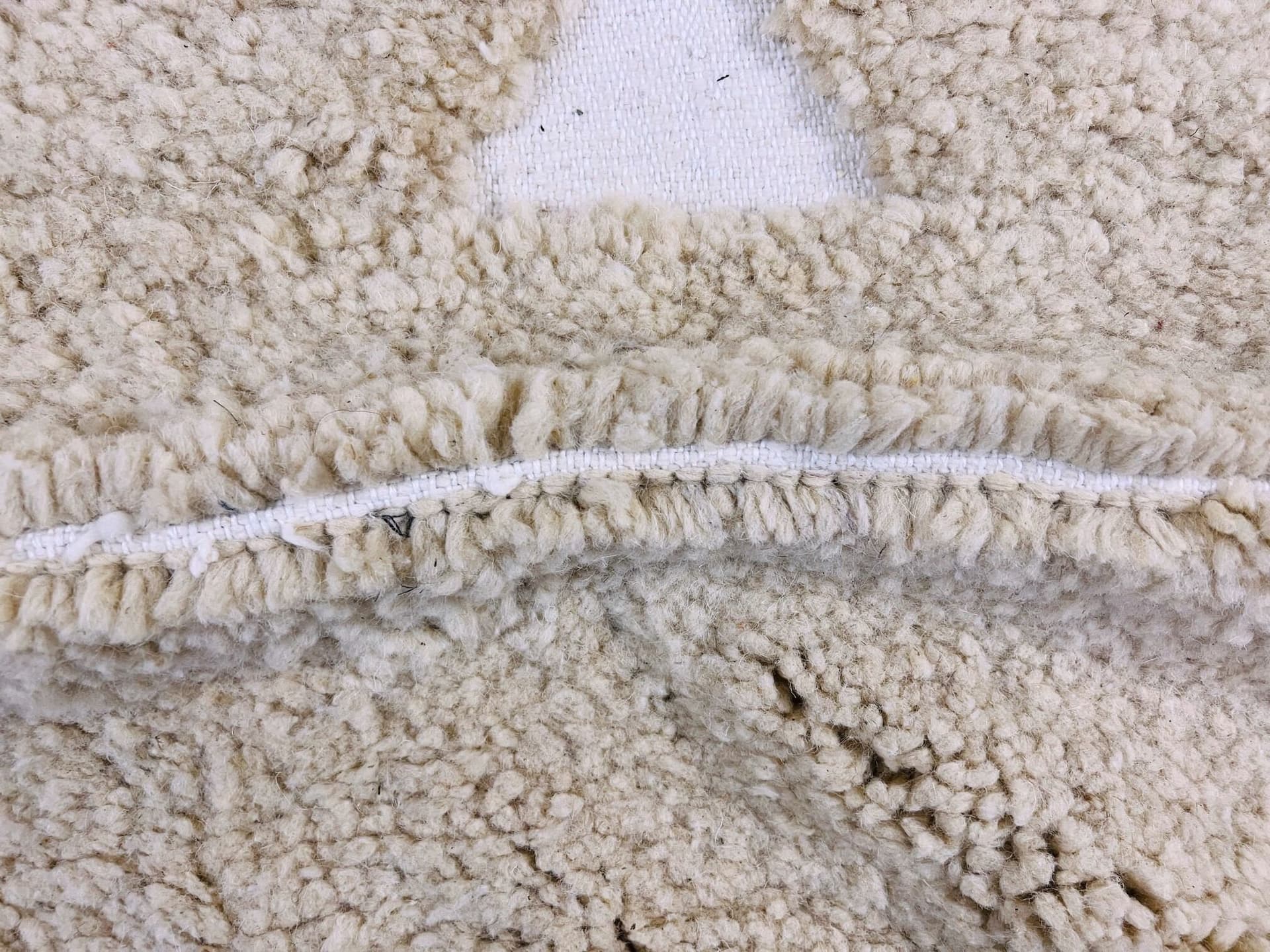 Ivory Abstract Beni Ourain Rug