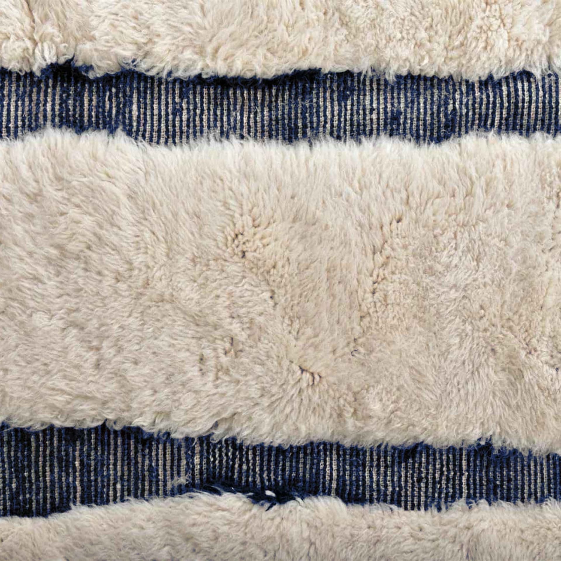 Ivory Navy Abstract Beni Ourain Rug