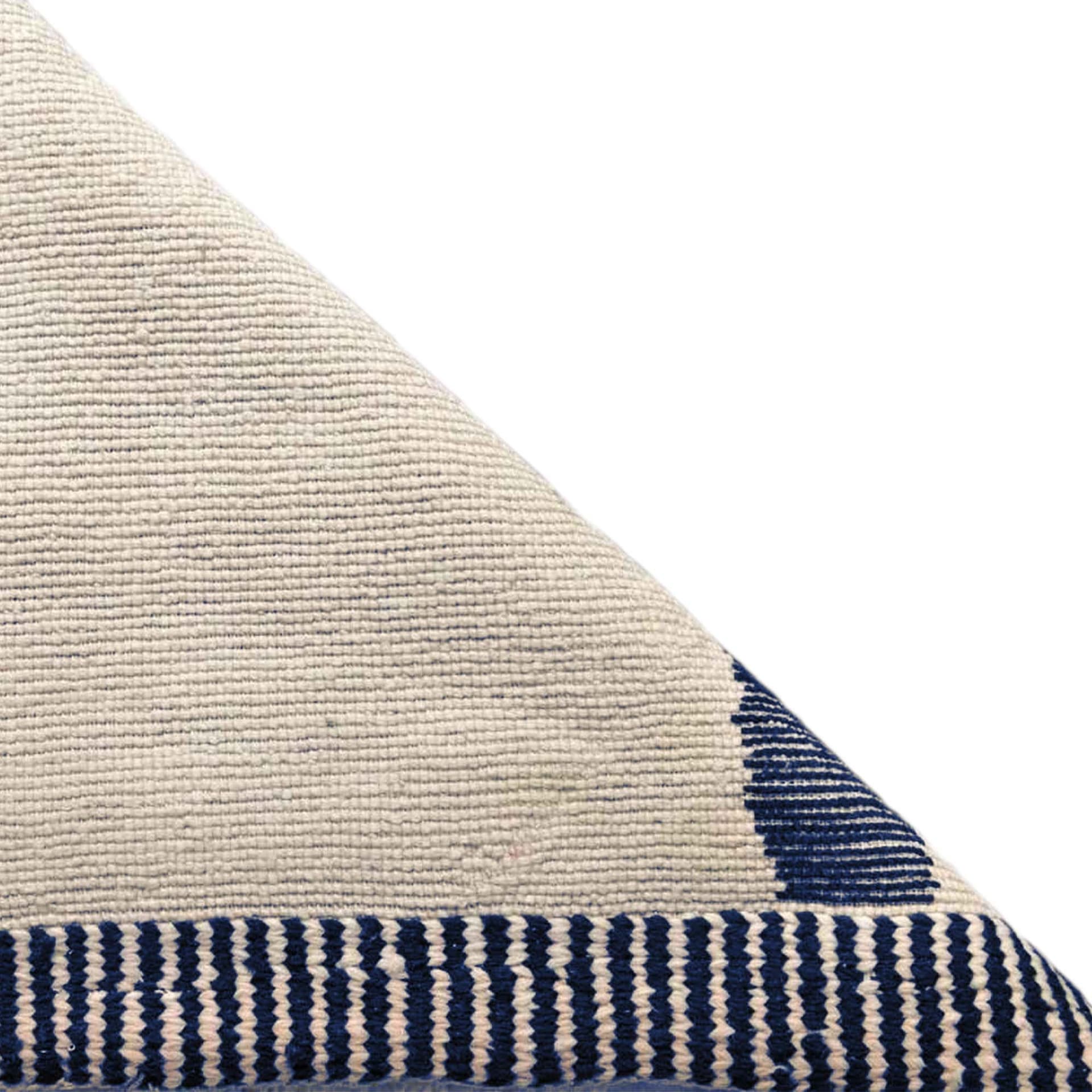 Ivory Navy Abstract Beni Ourain Rug