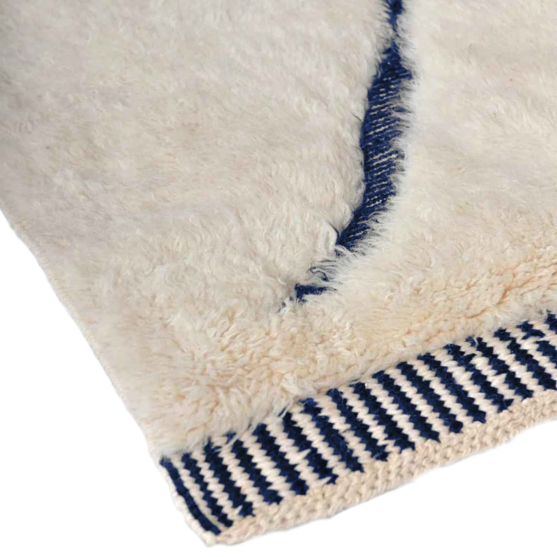 Ivory Navy Abstract Beni Ourain Rug