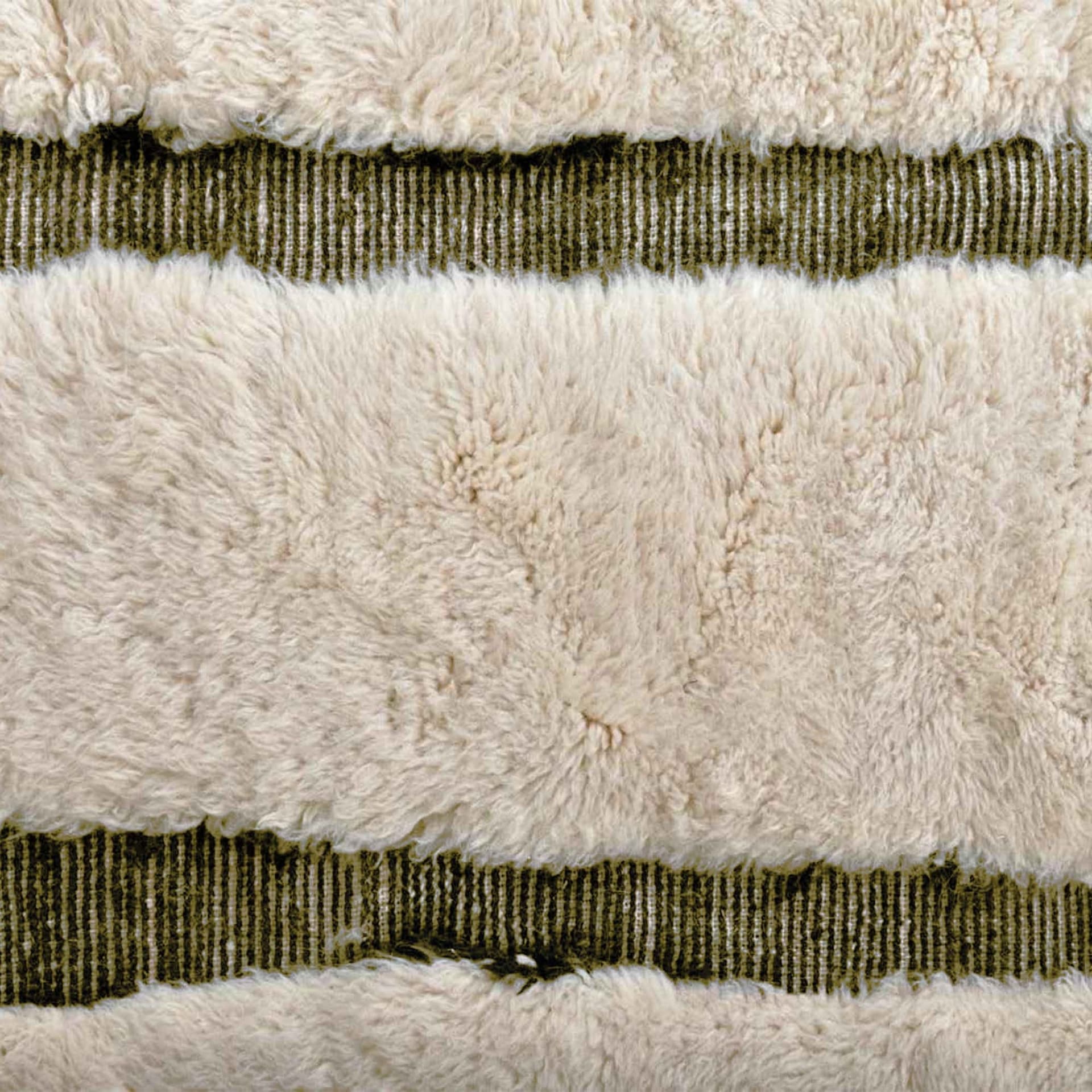Moroccan Rug Beni Ourain 7x10 Wool Ivory Olive Green Minimalist Living Room Berber