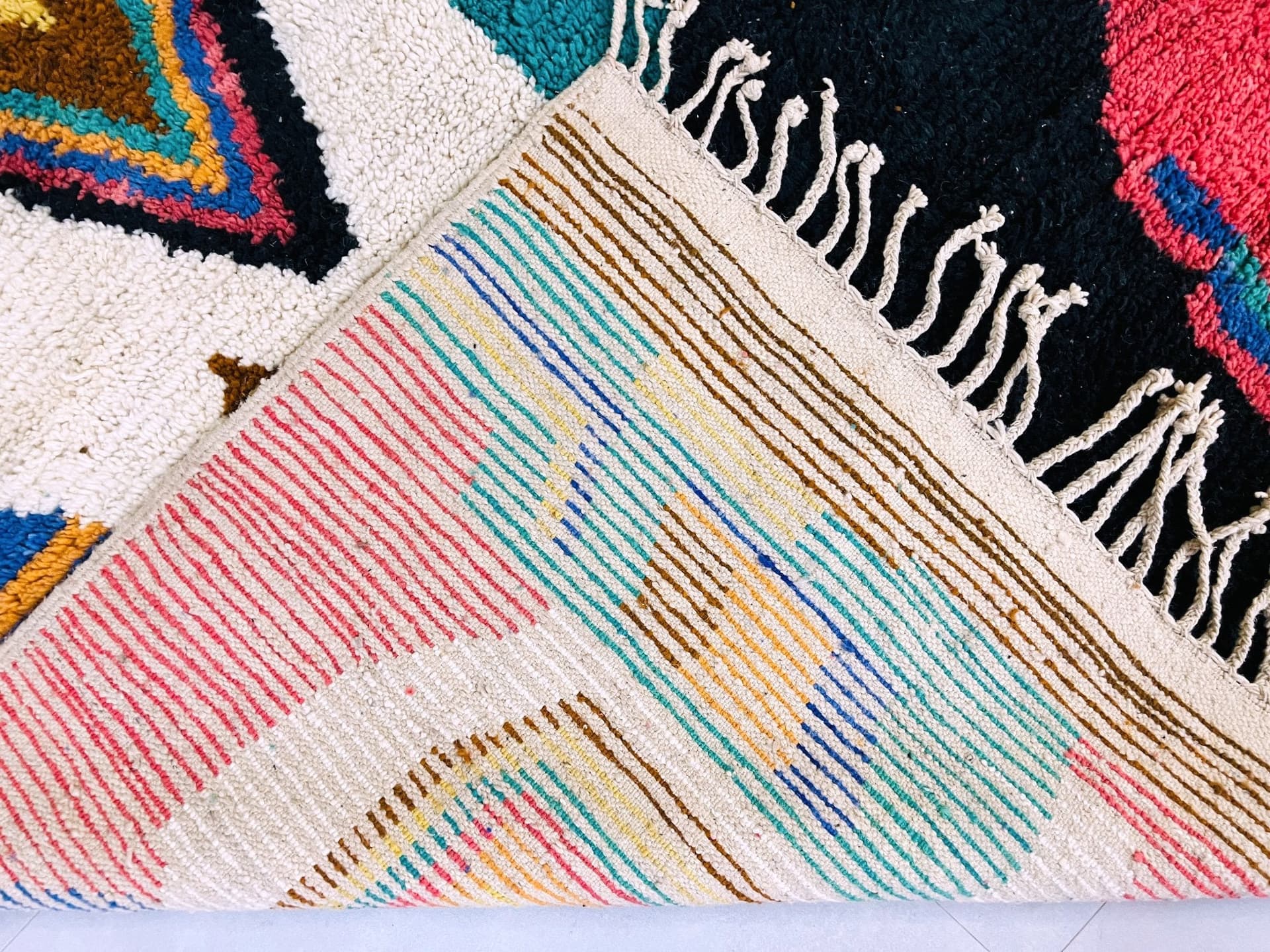 Multicolor Diamond Beni Ourain Rug