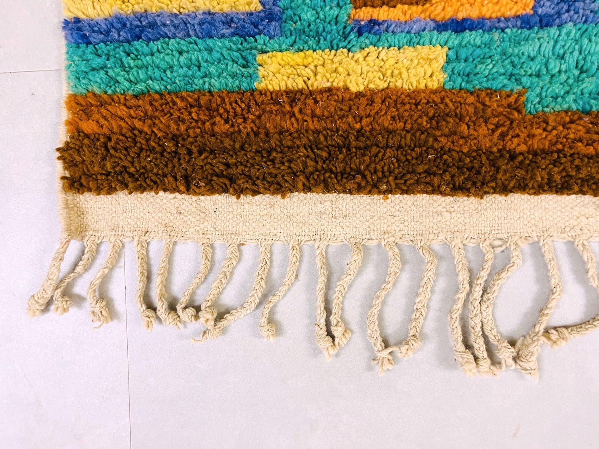 Multicolor Diamond Beni Ourain Rug