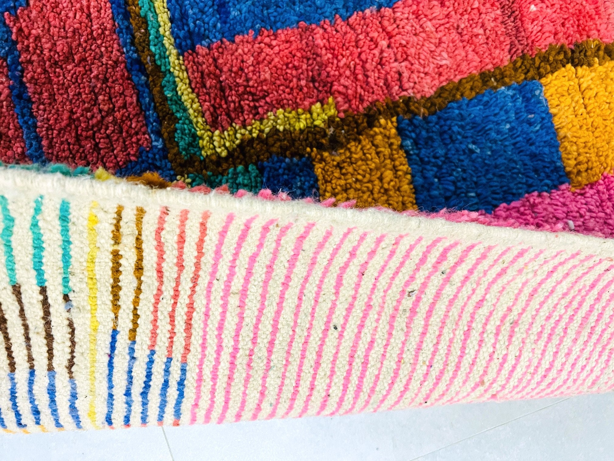 Multicolor Diamond Beni Ourain Rug