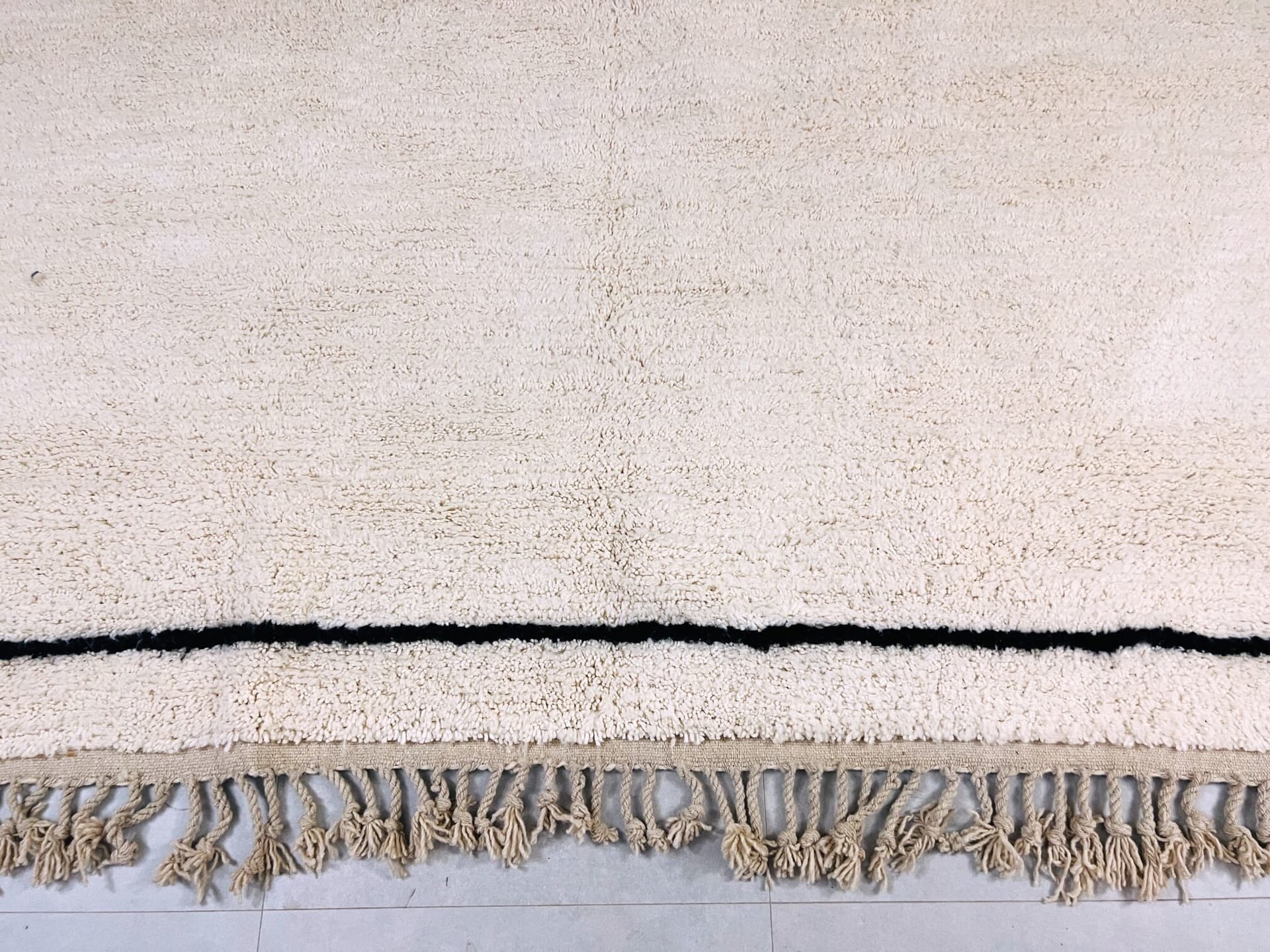 Black Border Beni Ourain Rug