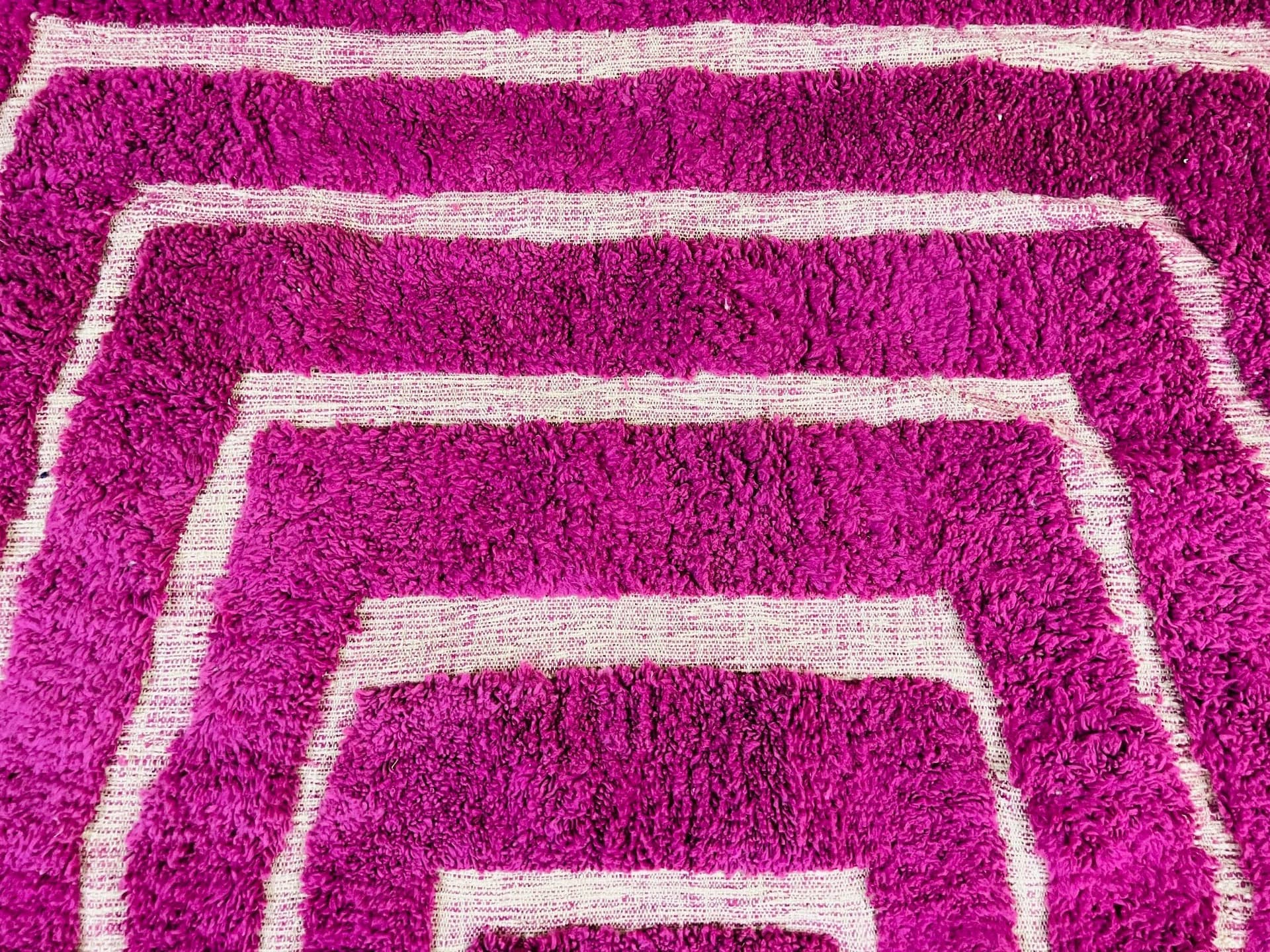 Purple Beni Ourain Rug - Moroccan Wool Rug - Berber Area Rug - Custom Rugs For Bedroom - Handmade Rugs For Living Room - Home Decor