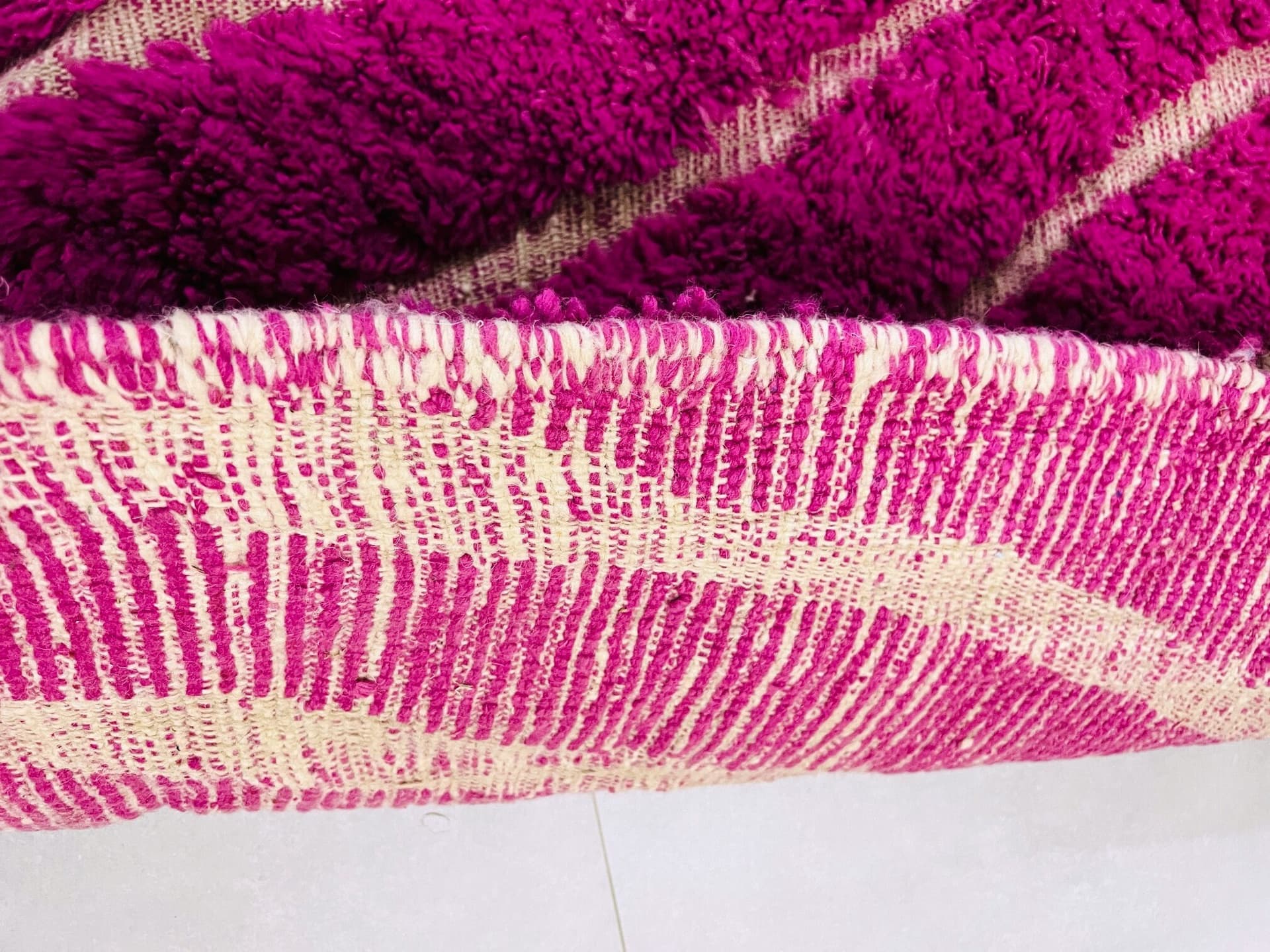 Purple Beni Ourain Rug - Moroccan Wool Rug - Berber Area Rug - Custom Rugs For Bedroom - Handmade Rugs For Living Room - Home Decor