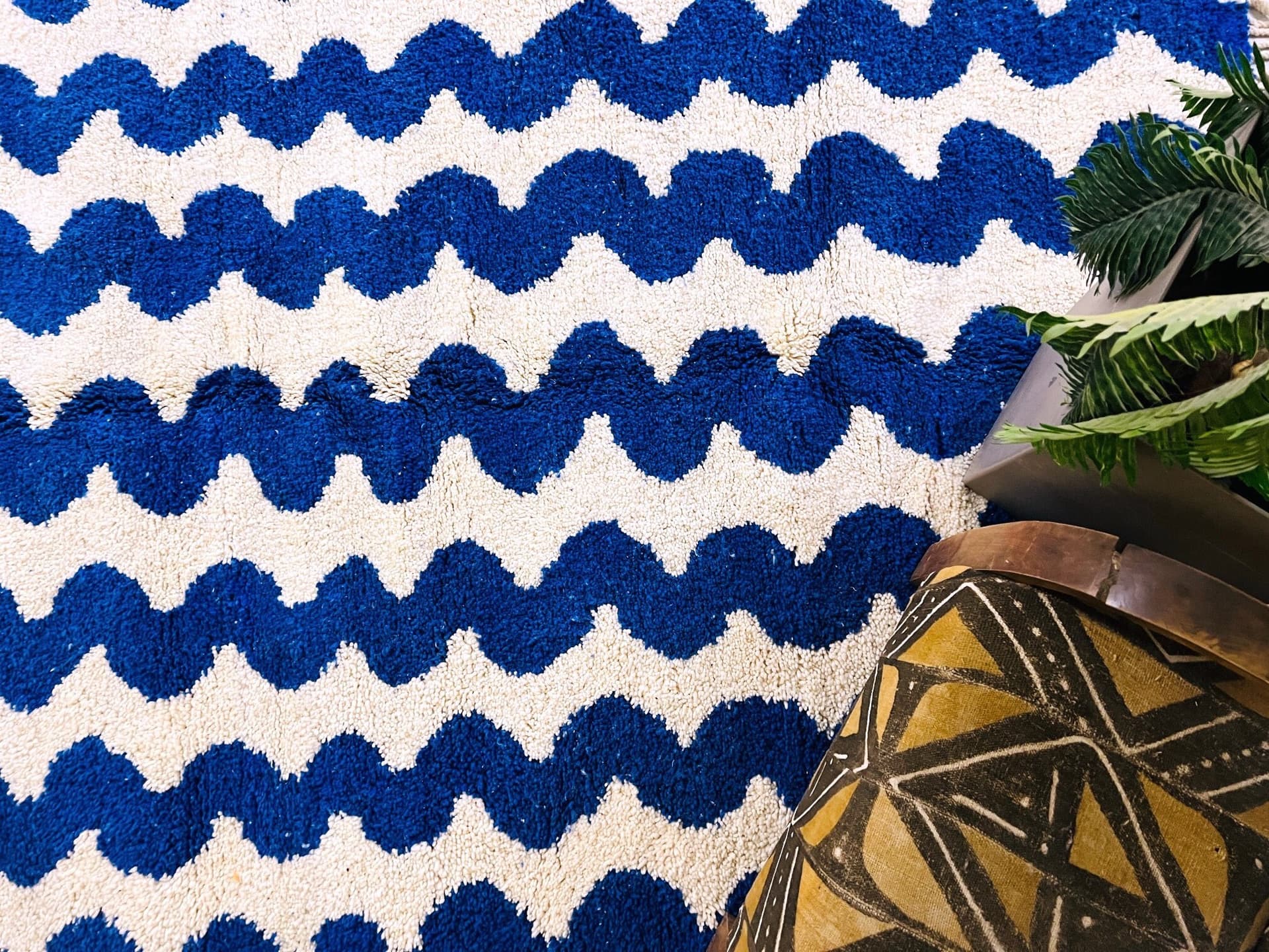 Authentic Moroccan Rug, Beni Ourain Rug, Custom Beni Ourain Rug, Large Moroccan Rug, Custom Rug, Blue Rug, Handmade wool Rug, Berber Carpet