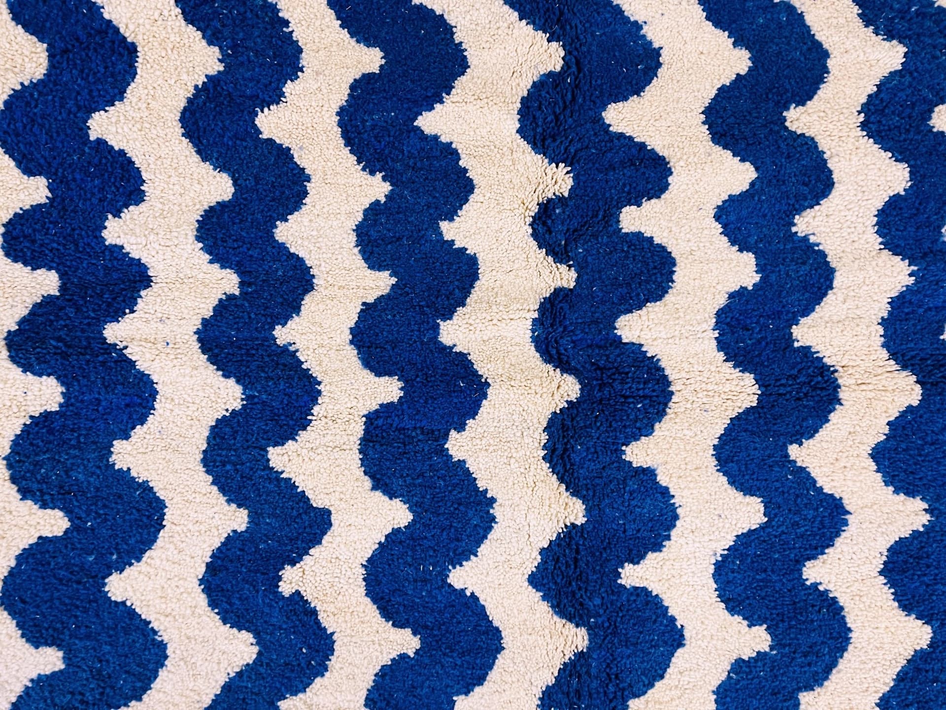 Authentic Moroccan Rug, Beni Ourain Rug, Custom Beni Ourain Rug, Large Moroccan Rug, Custom Rug, Blue Rug, Handmade wool Rug, Berber Carpet