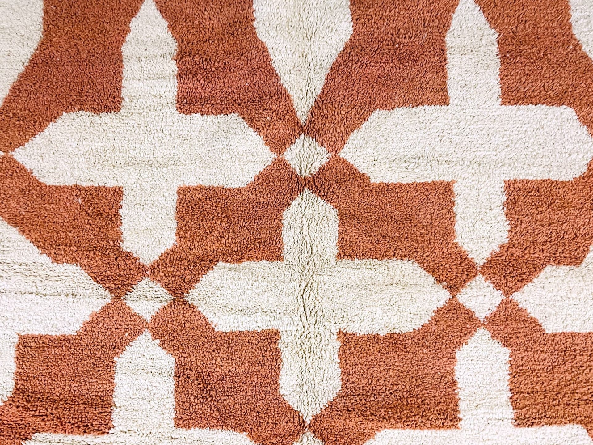 Terracotta Geometric Beni Ourain Rug