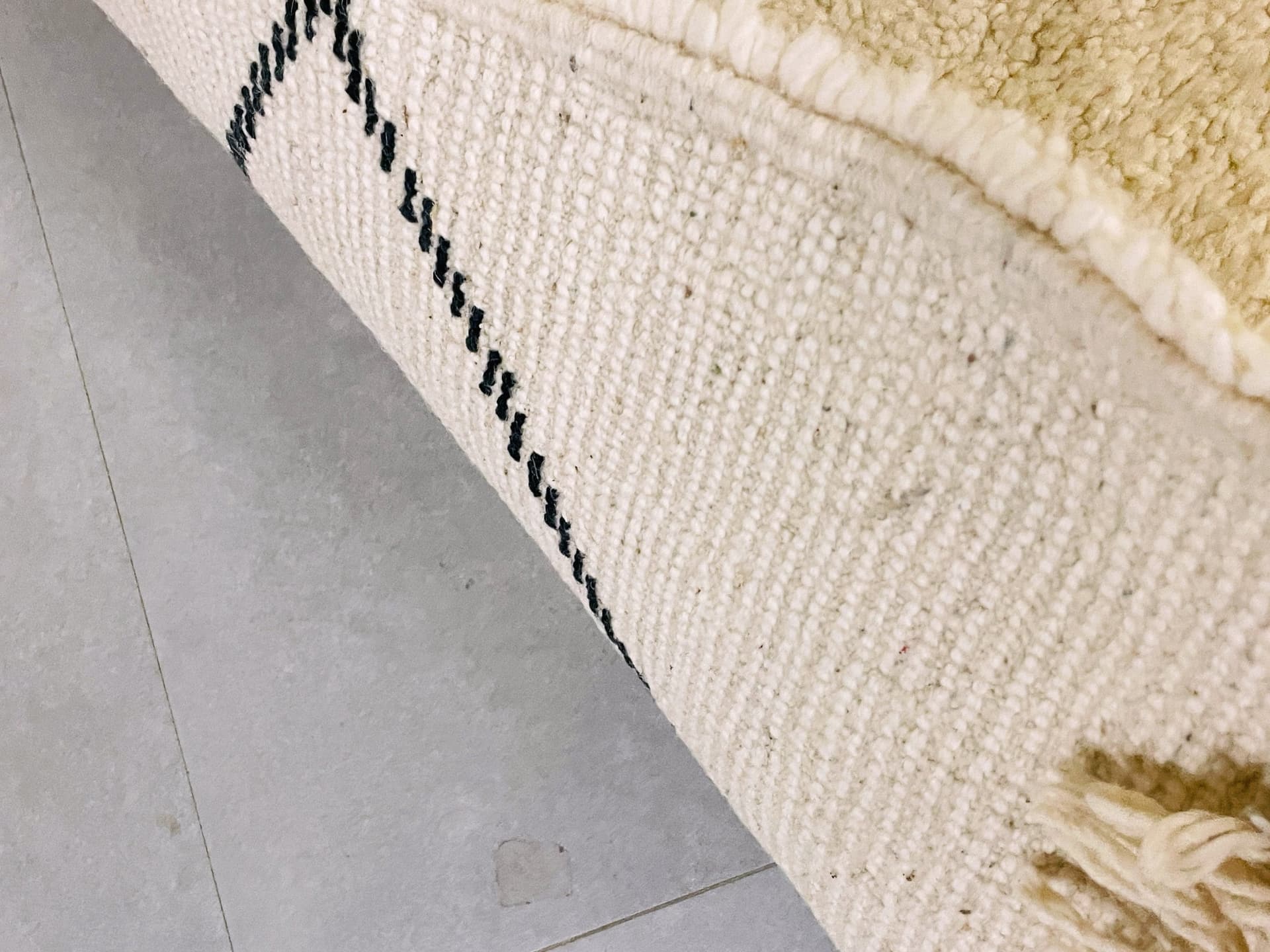 Ivory Interlock Beni Ourain Rug