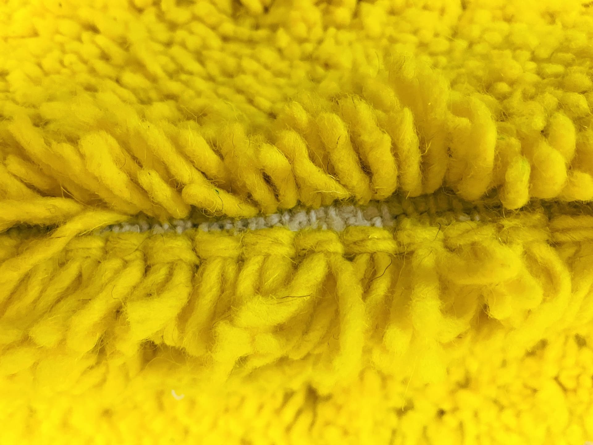 Yellow Blockwork Beni Ourain Rug