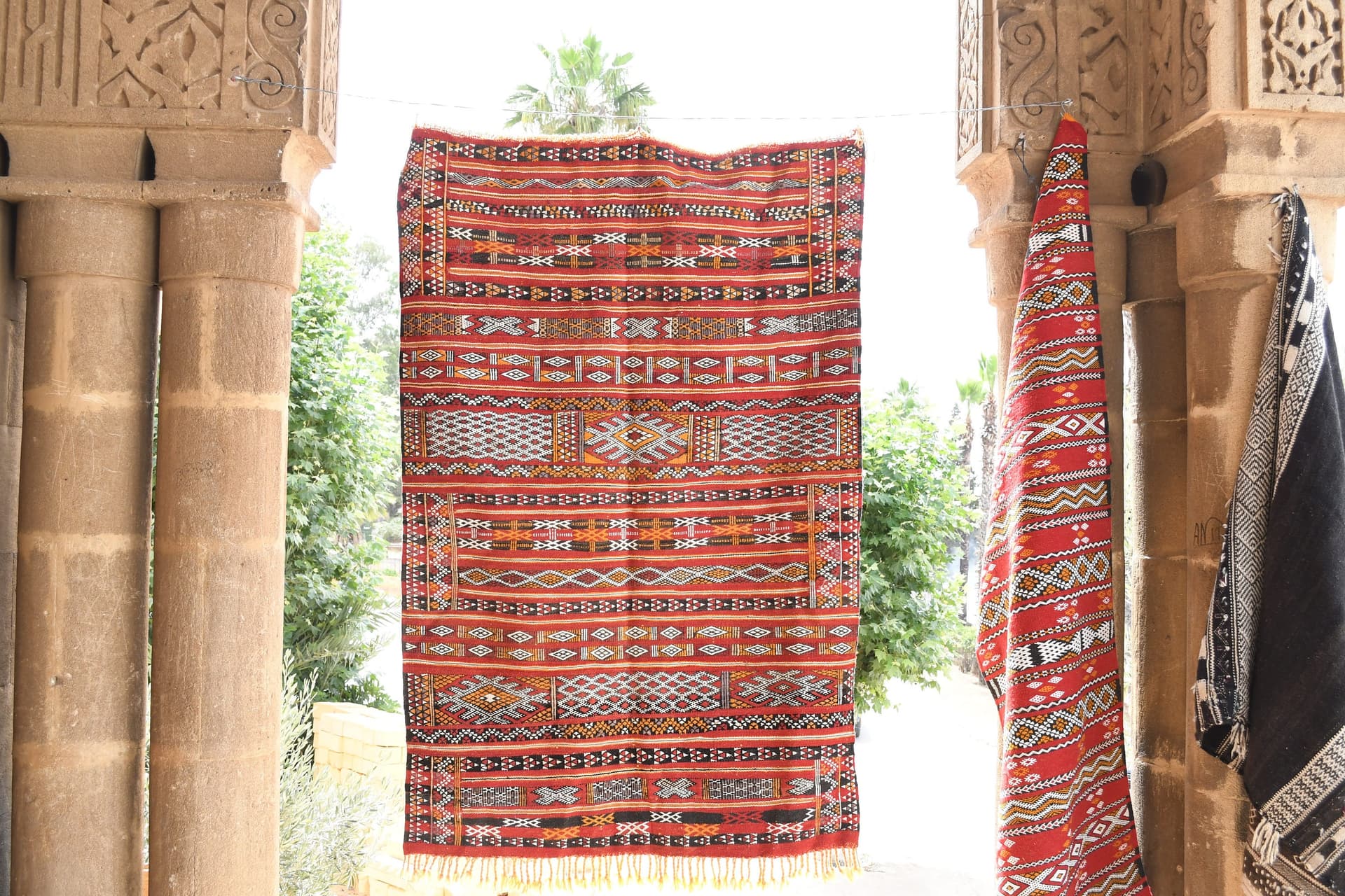 Moroccan Rug Zemmour 8x10 Wool Multicolor Red Ivory Tribal Boho Living Room Berber