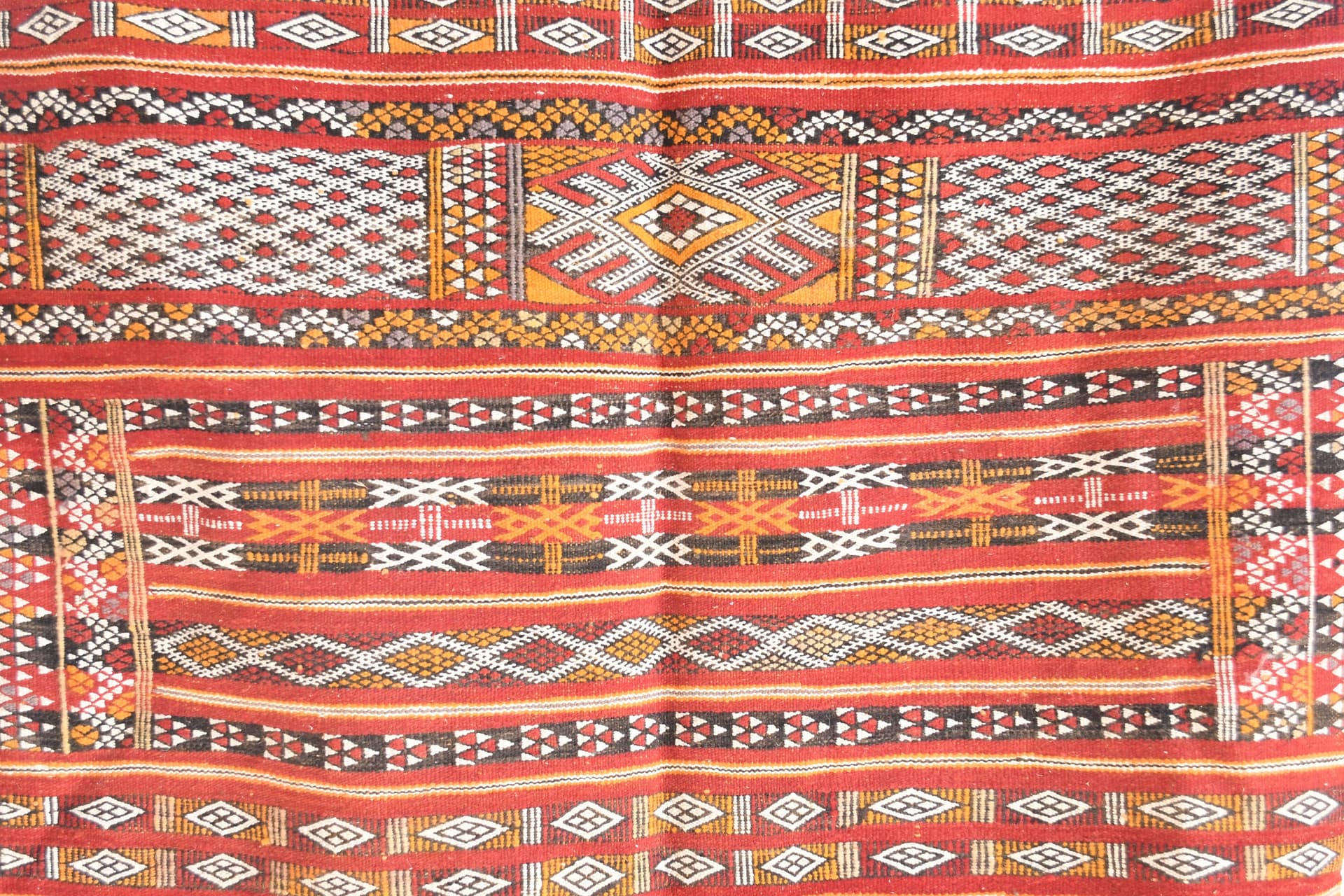 Moroccan Rug Zemmour 8x10 Wool Multicolor Red Ivory Tribal Boho Living Room Berber