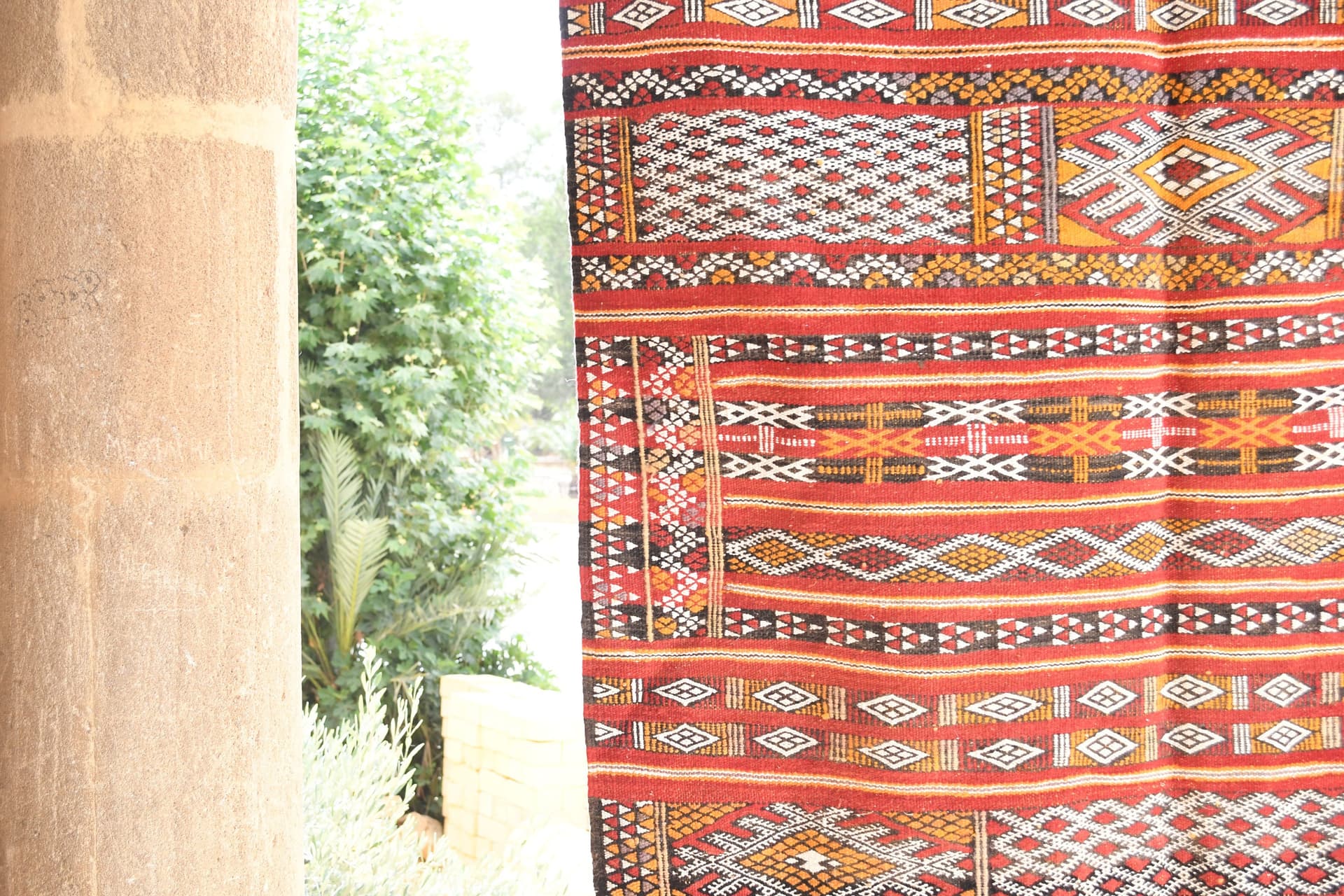 Moroccan Rug Zemmour 8x10 Wool Multicolor Red Ivory Tribal Boho Living Room Berber