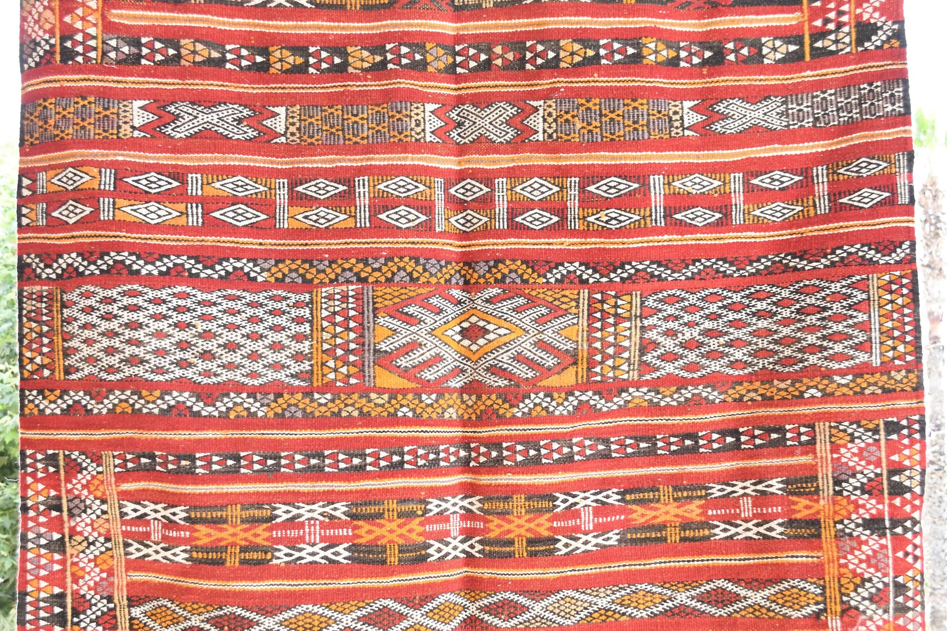 Moroccan Rug Zemmour 8x10 Wool Multicolor Red Ivory Tribal Boho Living Room Berber