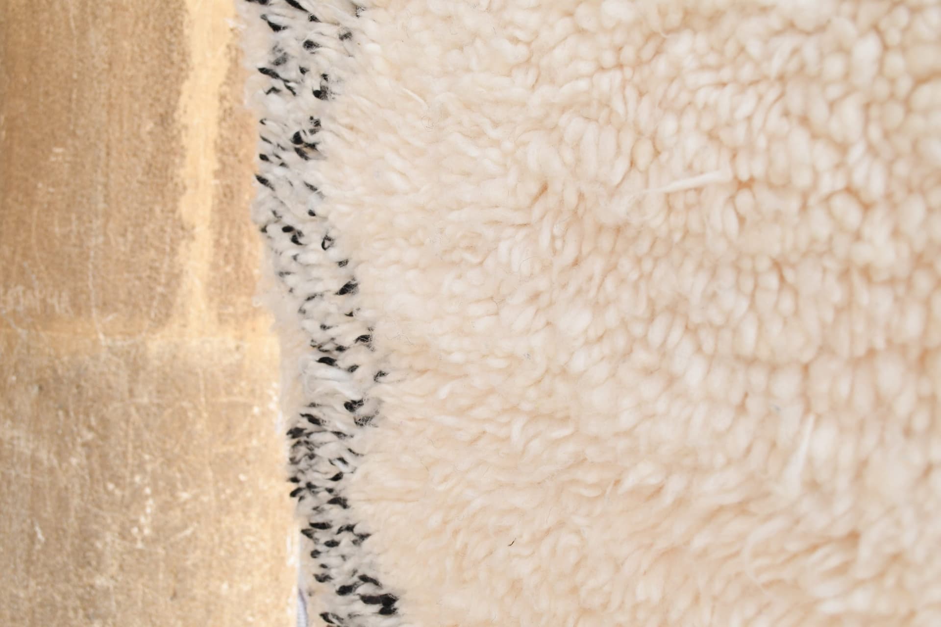 Ivory Diamond Border Beni Ourain Rug