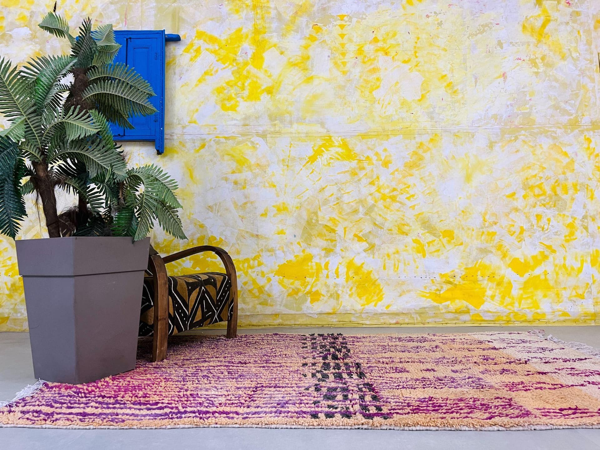 Multicolor Striped Beni Ourain Rug