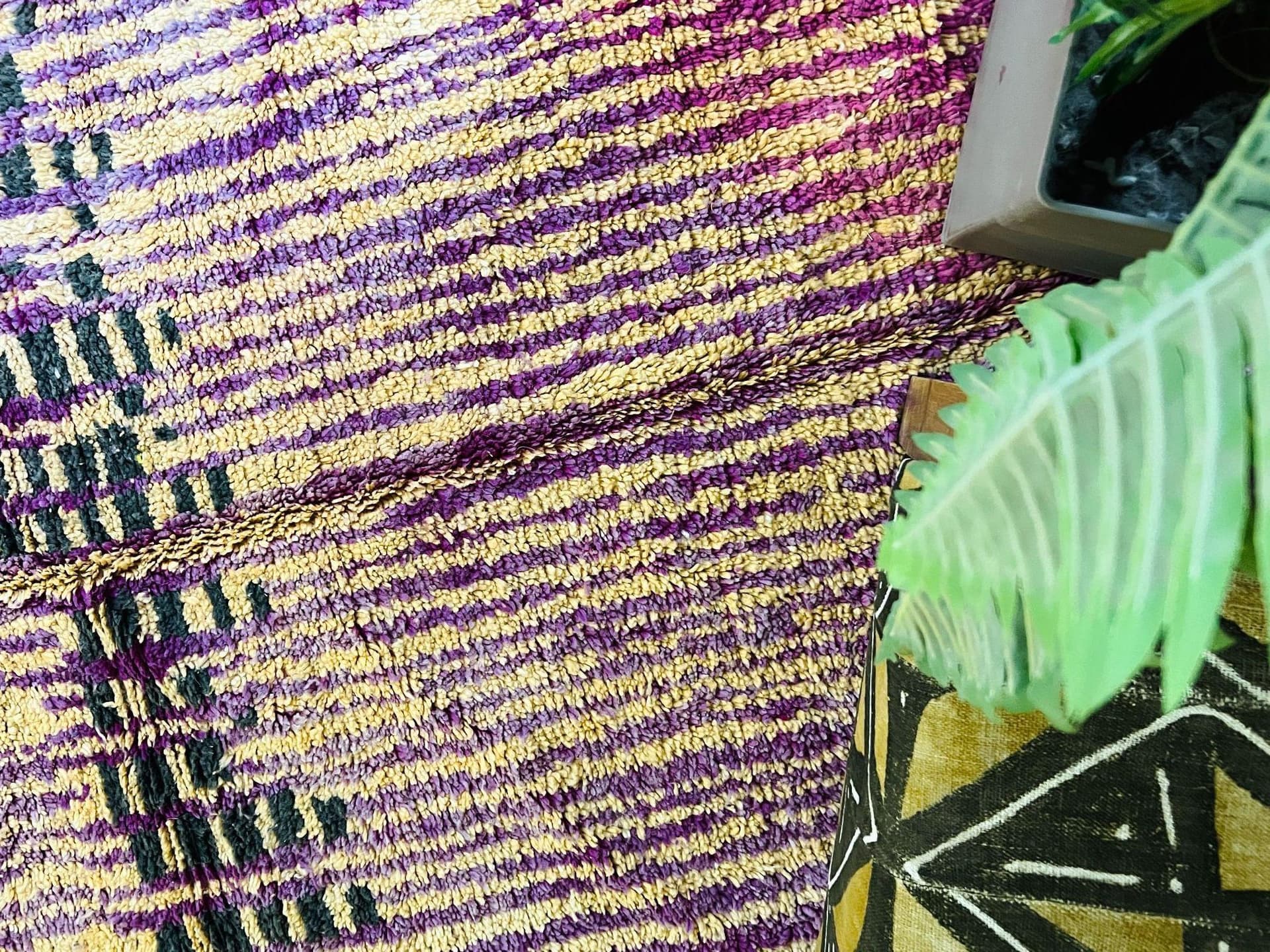 Multicolor Striped Beni Ourain Rug