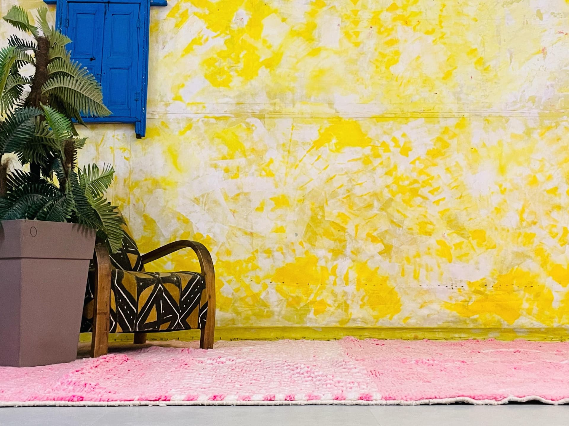 Pink Shag Beni Ourain Rug
