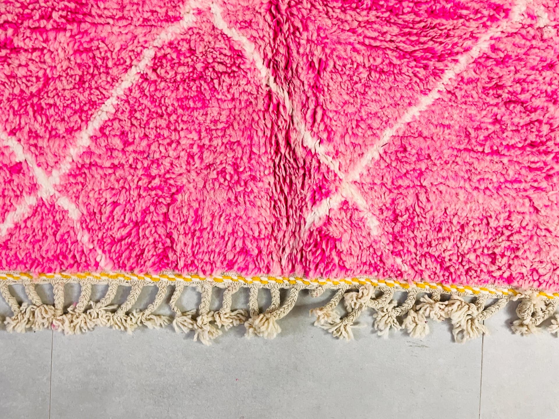 Pink Shag Beni Ourain Rug