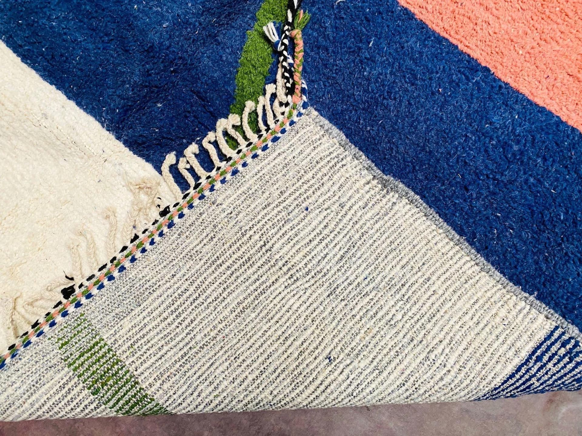 Coral Diagonal Beni Ourain Rug
