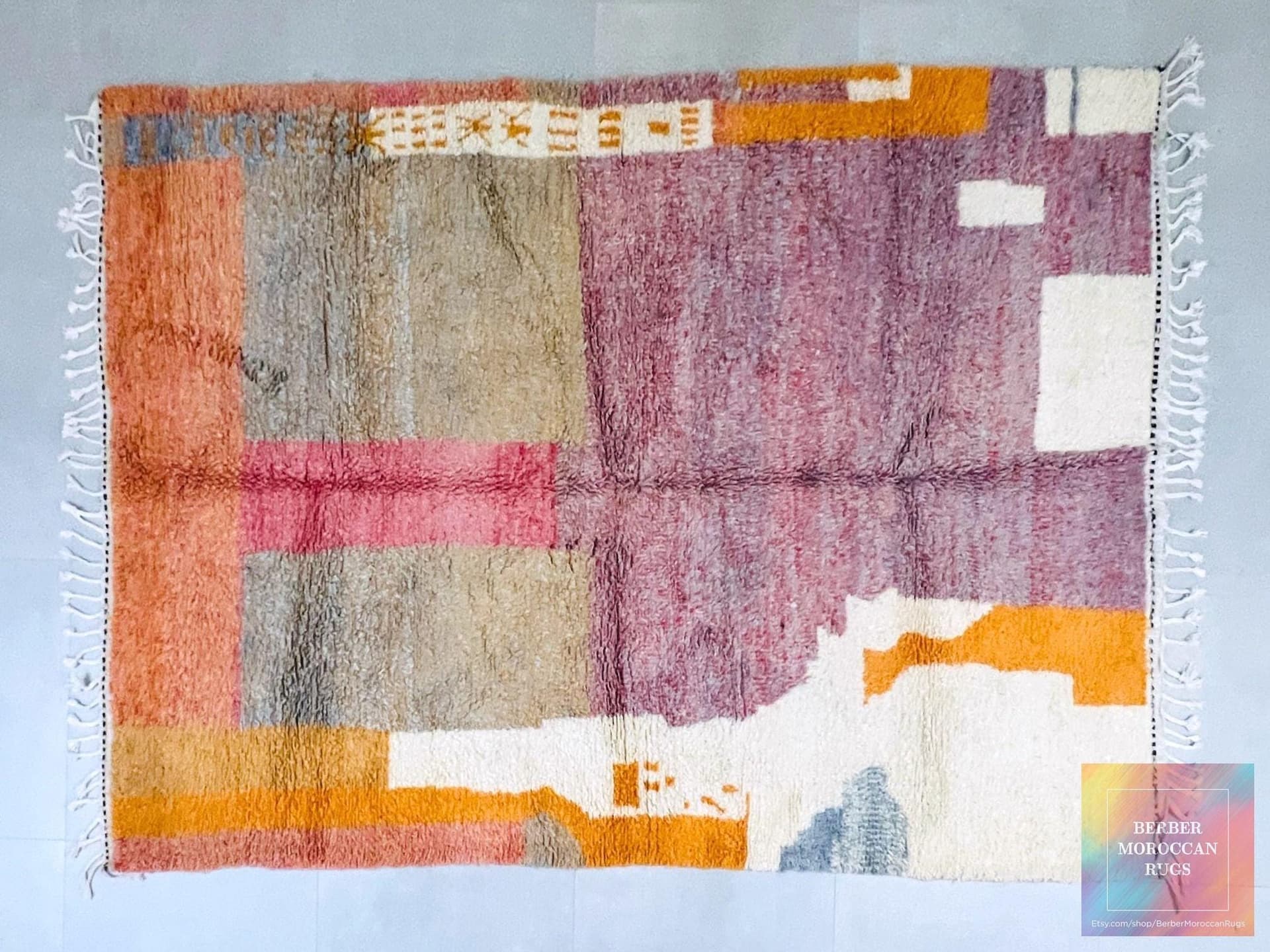 Multicolor Patchwork Shag Rug