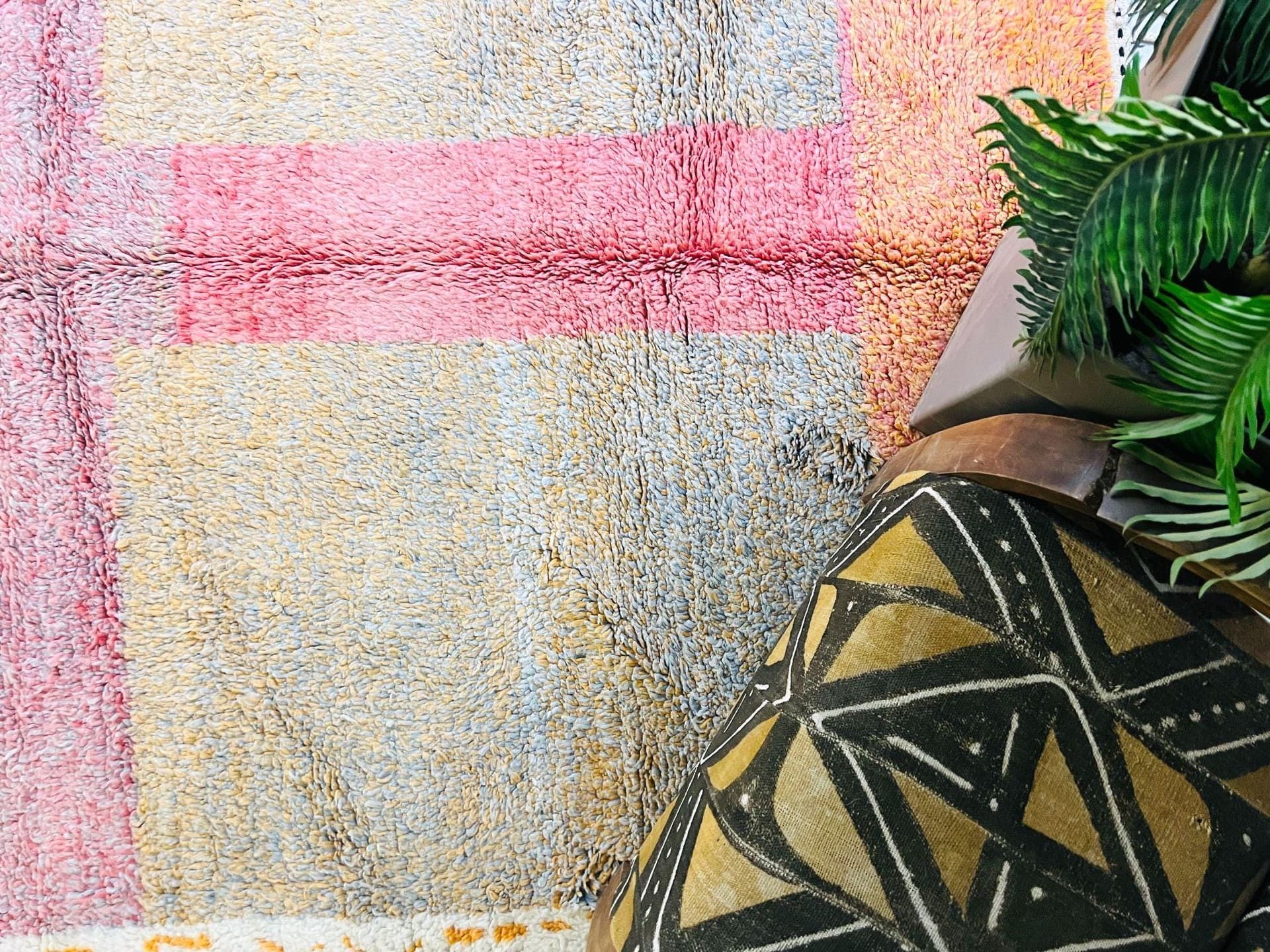 Multicolor Patchwork Shag Rug